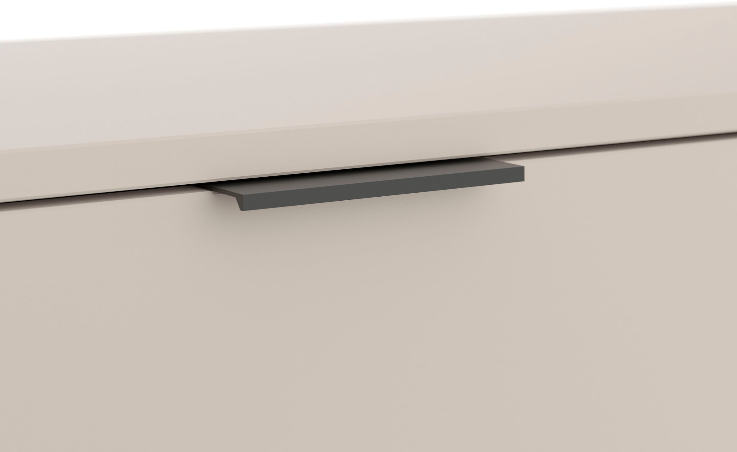 OTTO home Highboard »Oslo, B/H/T: 85/140/33 cm« 1 Stk. tlg. Schublade, höhenverstellbare Einlegeböden, schwarze Metallgriffe