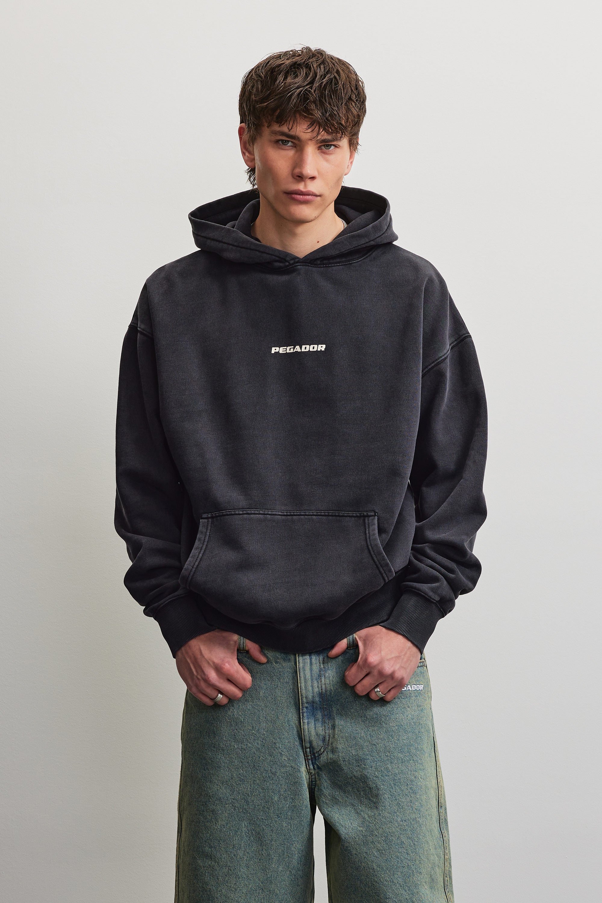 PEGADOR "COLNE LOGO OVERSIZED HOODIE", Baumwollmischung, oversize