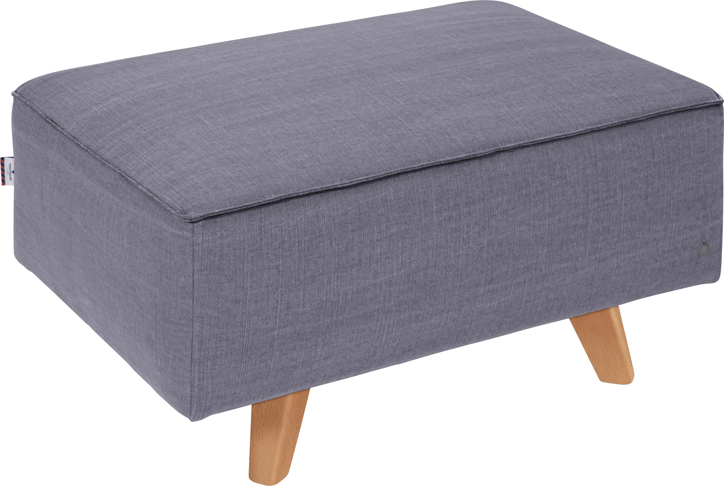 Hocker »NORDIC CHIC«, mit Kedernaht, Breite 85 cm, Füße Buche natur