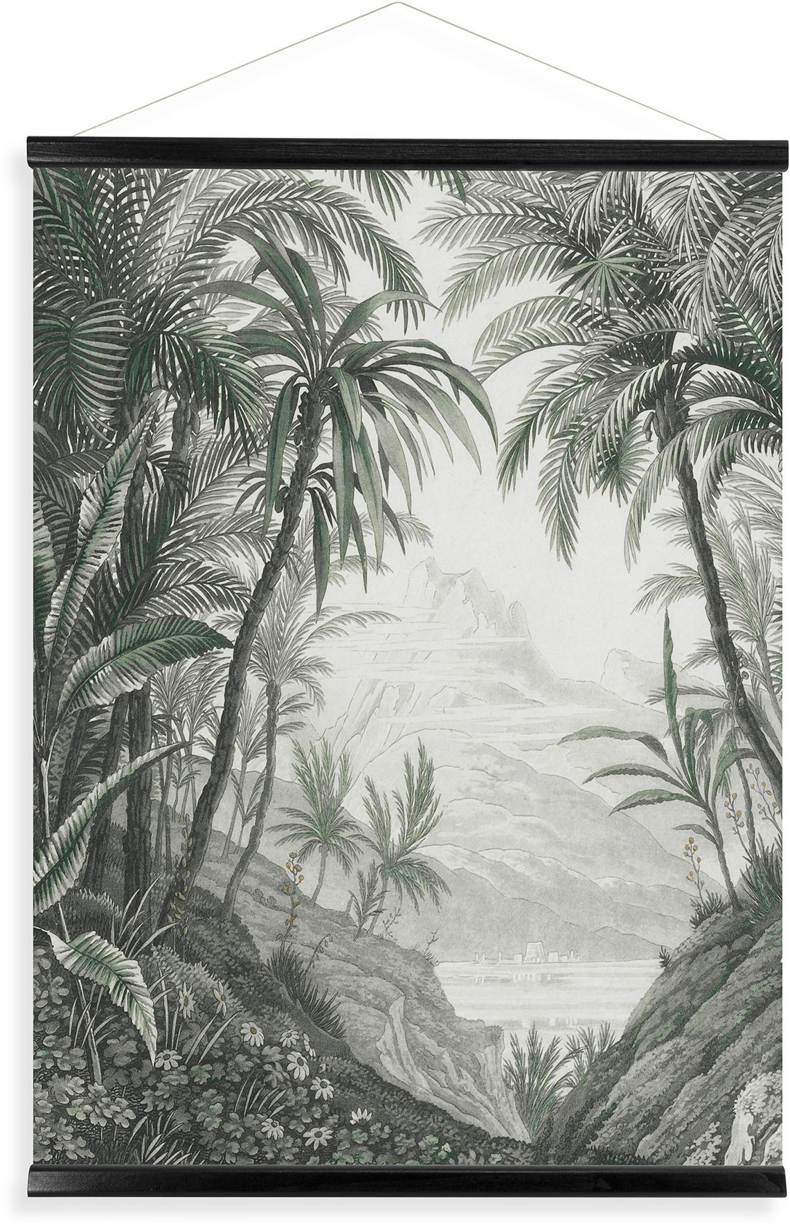 Art for the home Leinwandbild "Jungle Landschaft Schwarz/Weiss" 1 Stk. tlg. günstig online kaufen