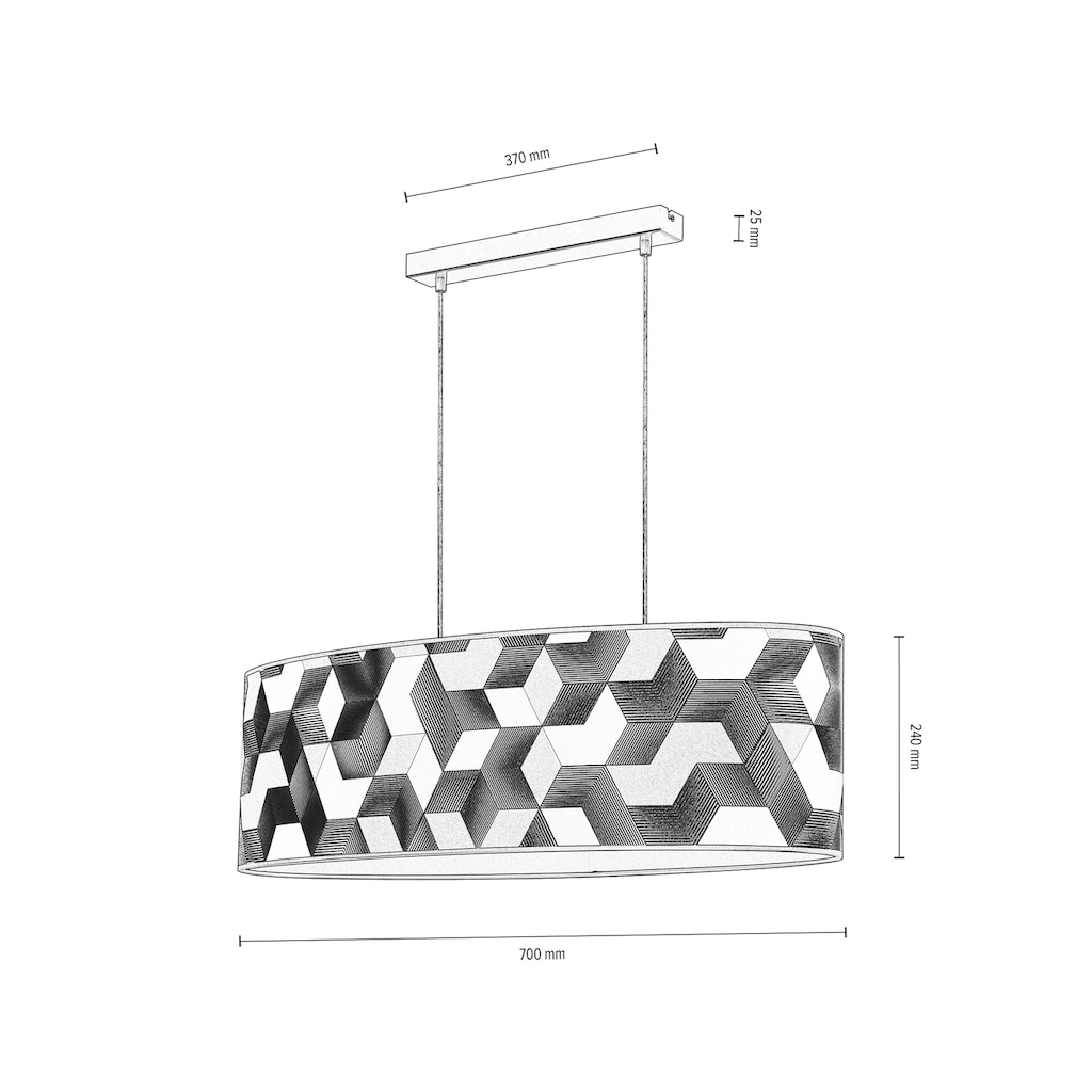 BRITOP LIGHTING Pendelleuchte »ESPACIO«, 2 flammig-flammig