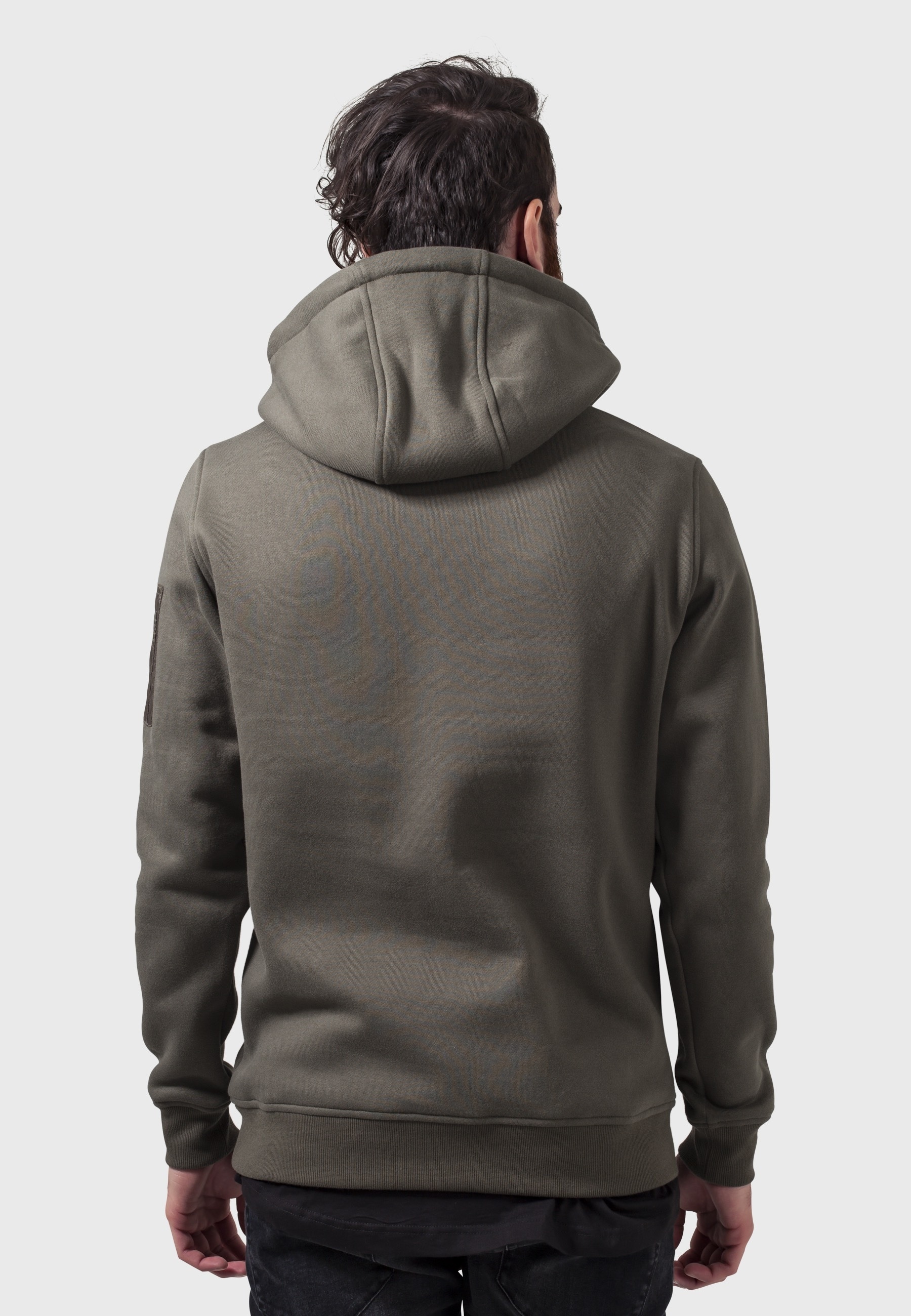 URBAN CLASSICS Rundhalspullover »Urban Classics Herren Sweat Bomber Hoody« 1 Stk.