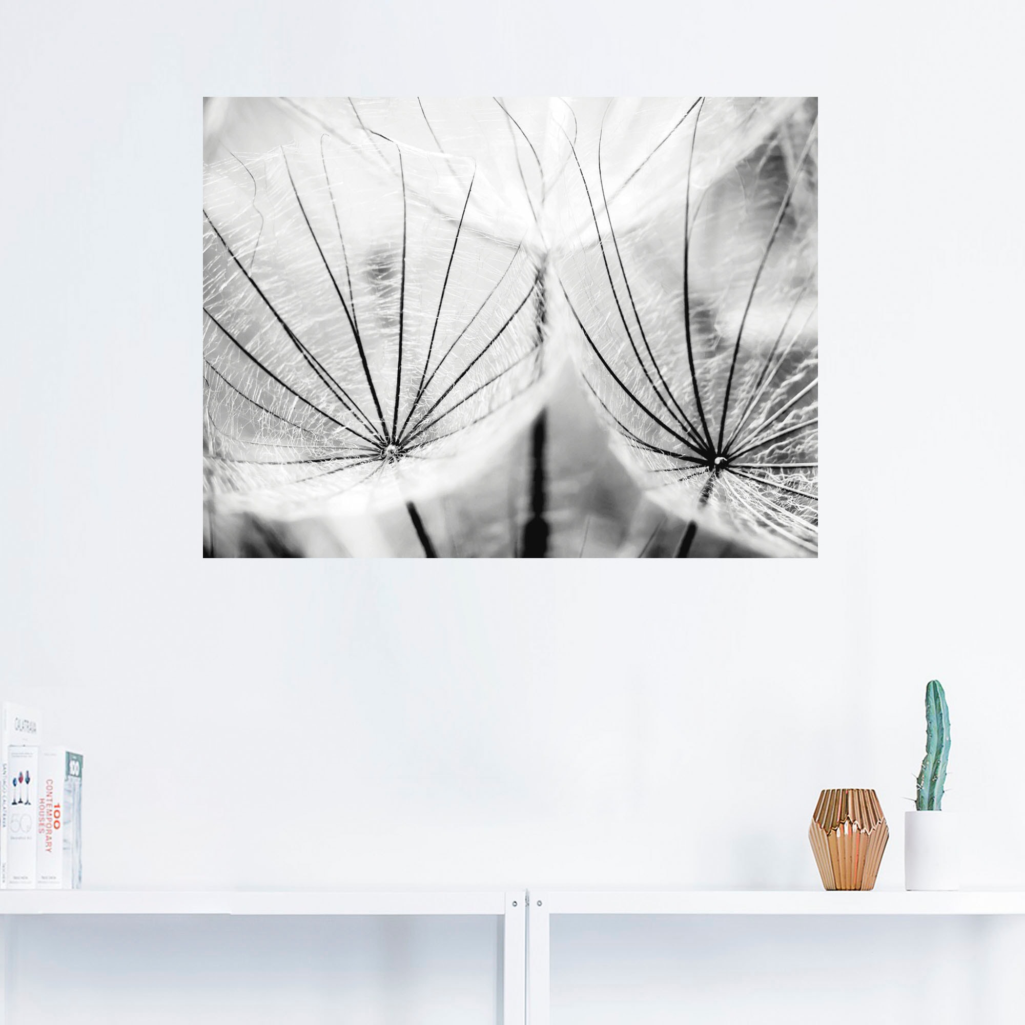 (1 Wandaufkleber versch. »Pusteblume Leinwandbild, kaufen St.), | oder Blumen, in BAUR Alubild, Artland schwarzweiß«, als Poster in Wandbild Größen