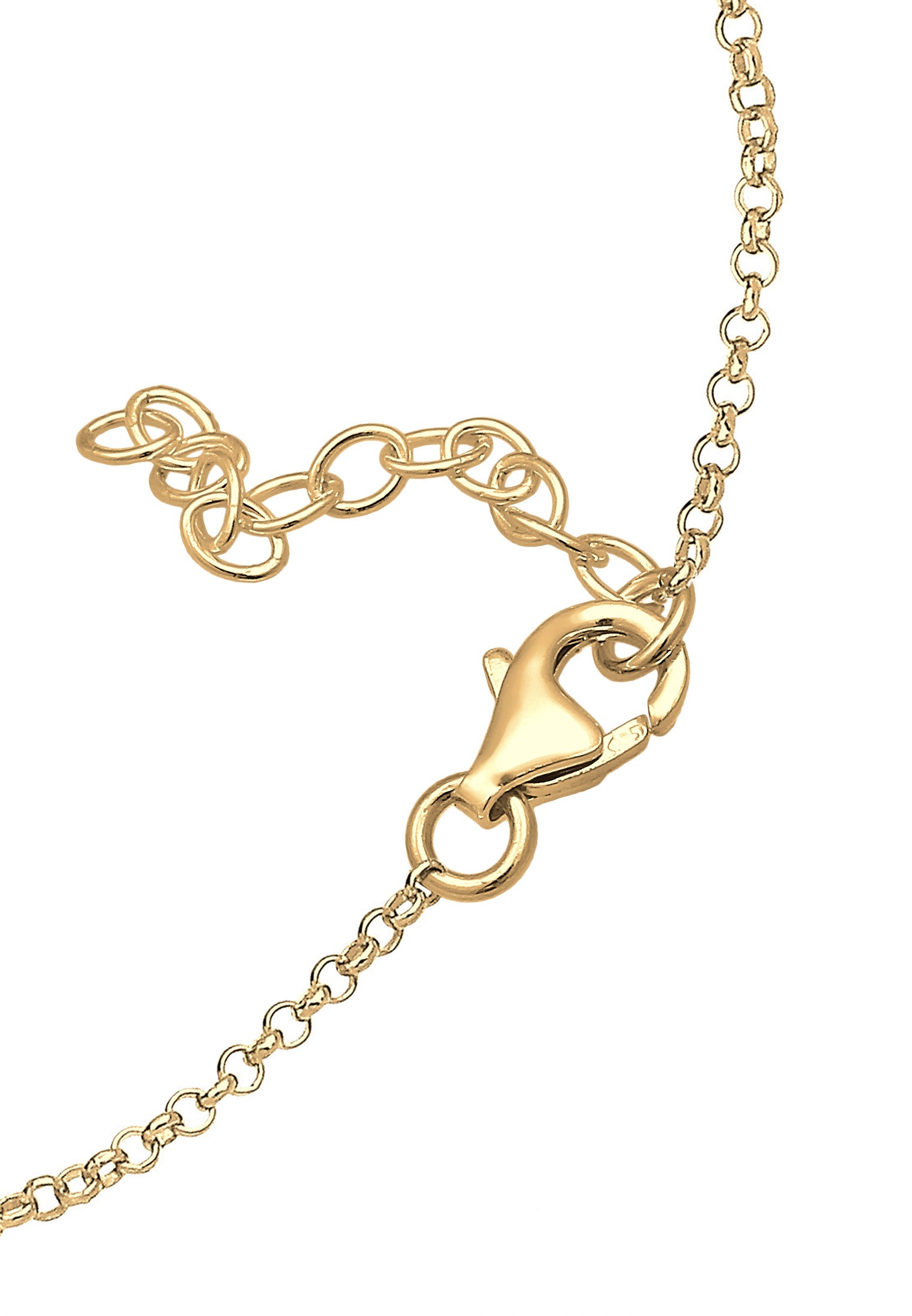 Armband ELLI "Kreuz Horizontal Schlicht 925 Silber" Gr. 16, gold, Armbänder, Damen, 16cm, ohne Stein, Silber 925 (Sterlingsilber), Armband 3