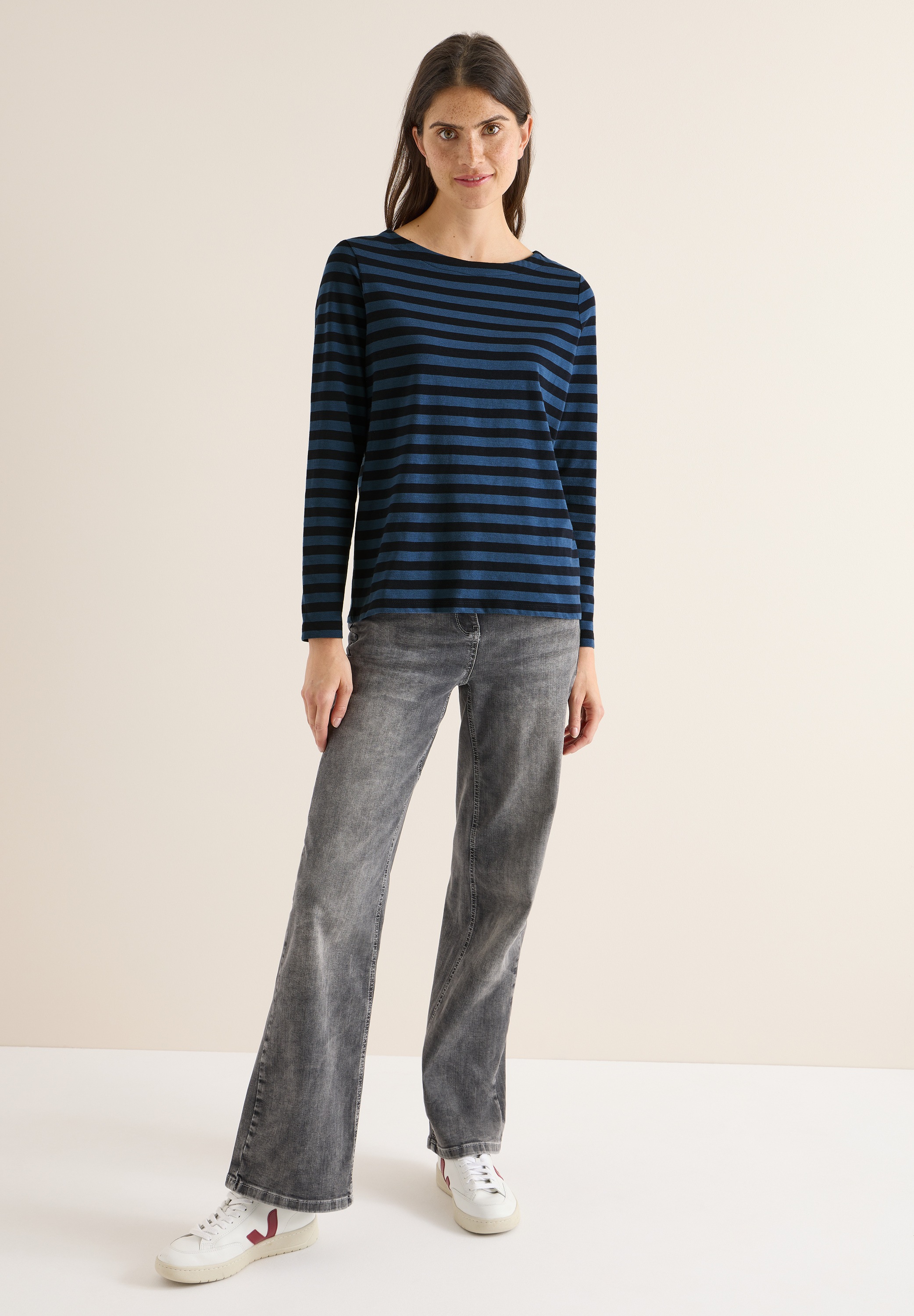 Thumbnail - Cecil Langarmshirt aus reiner Baumwolle