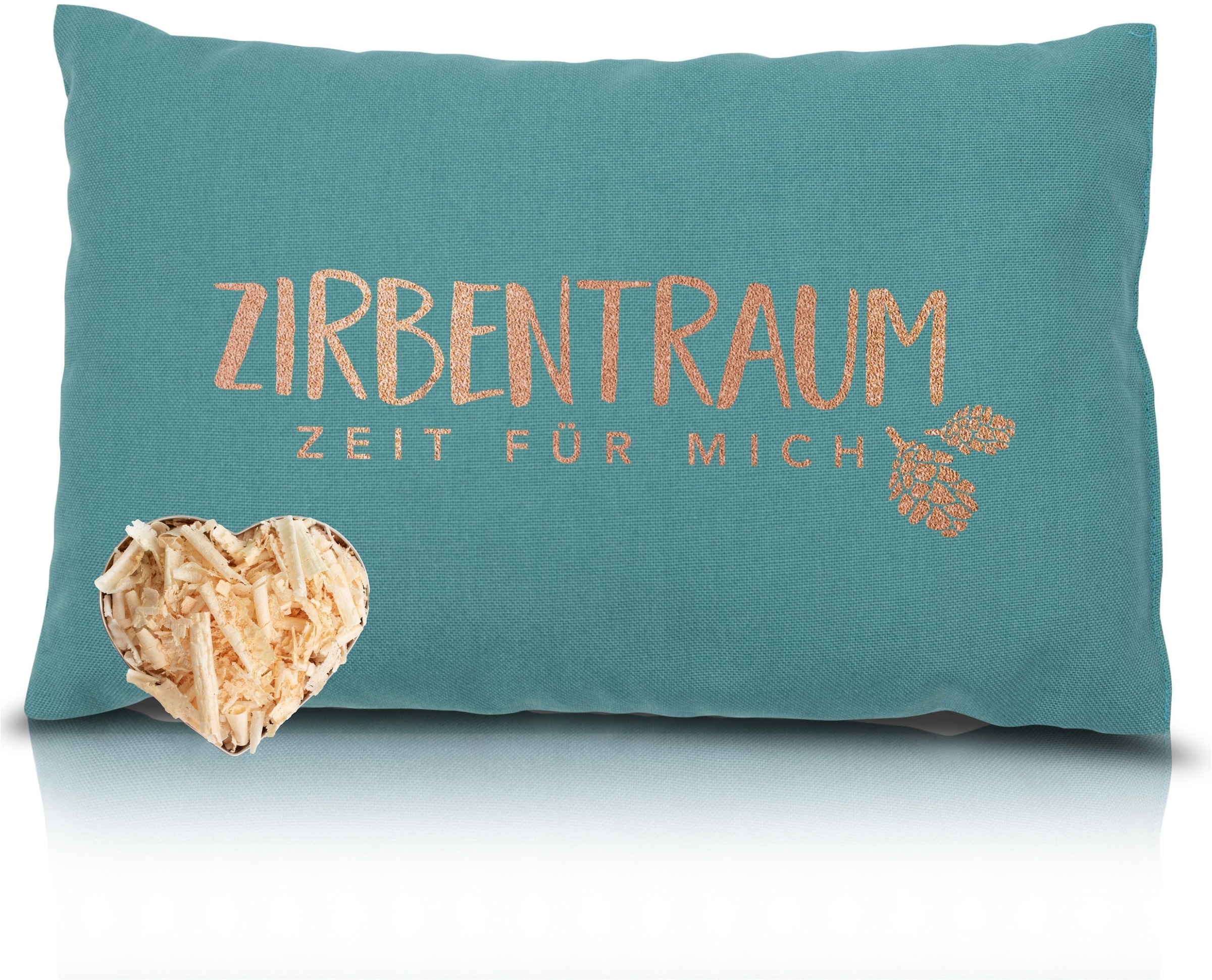 herbalind Zirbenkissen "Zirbentraum in Anthrazit/Roségold 30x20 mit Reißver günstig online kaufen