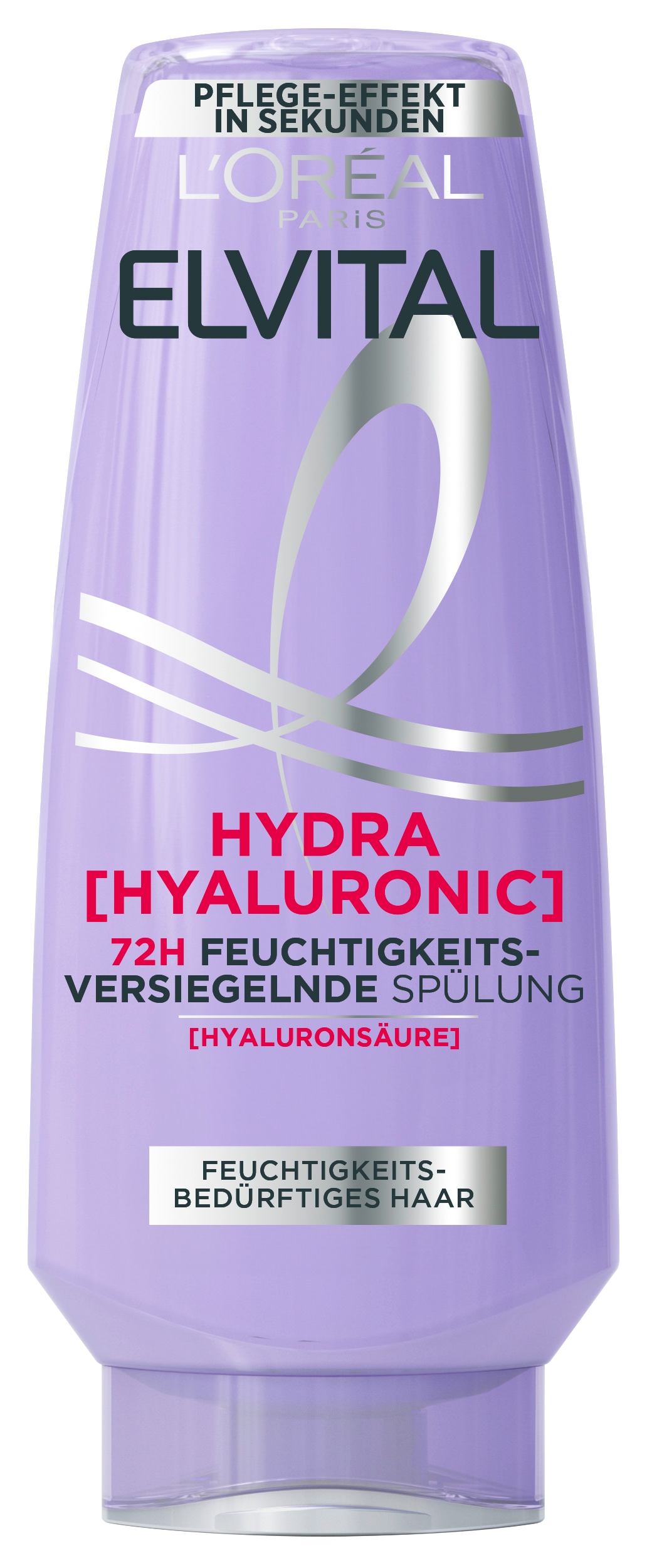 L'ORÉAL PARIS Haarspülung »L'Oréal Paris Elvital Hydra [Hyaluronic] Spülung« Hyaluronsäure für trockenes Haar, spendet 72h lang Feuchtigkeit.