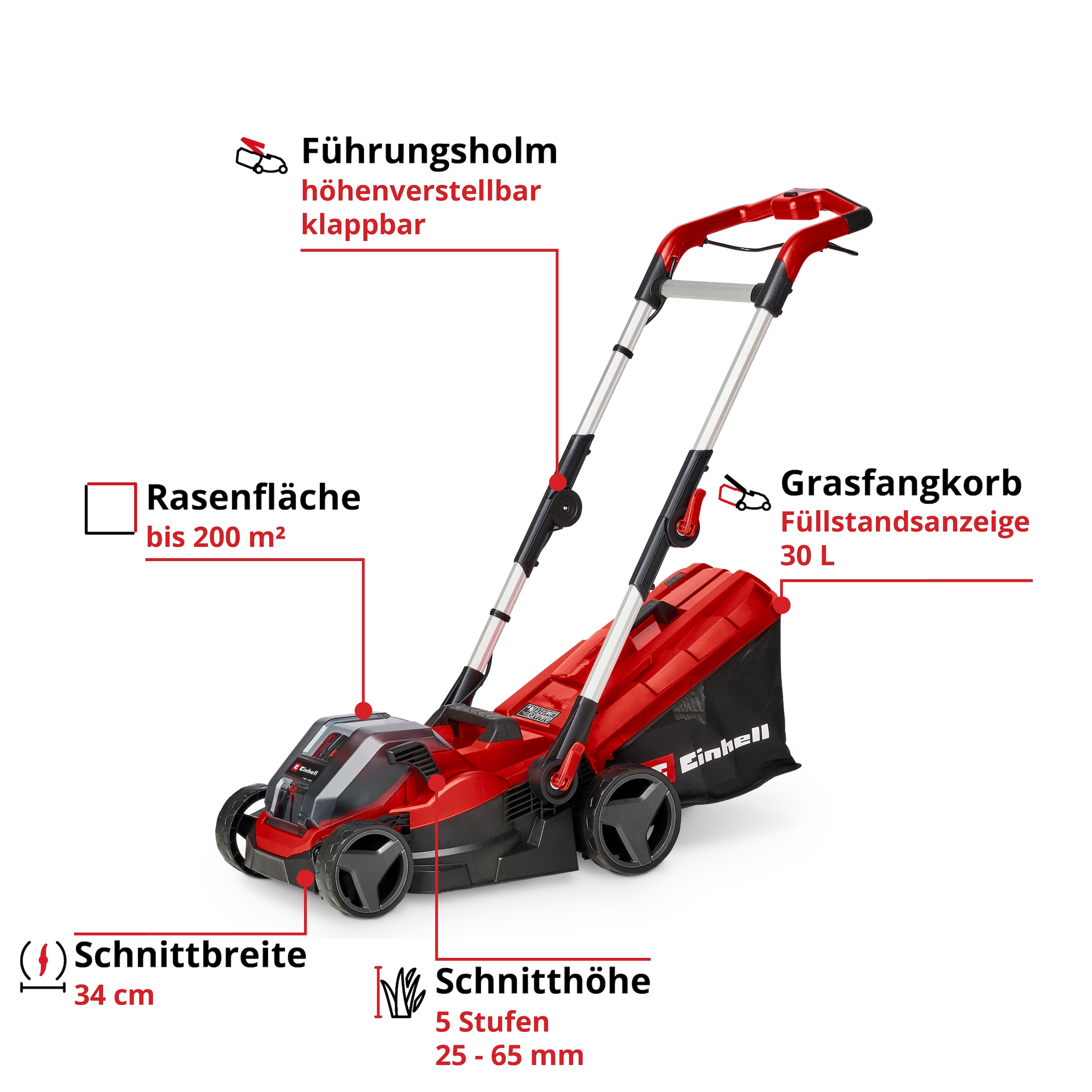 Einhell Akkurasenmäher »GE-CM 36/34-1 Li-Solo«