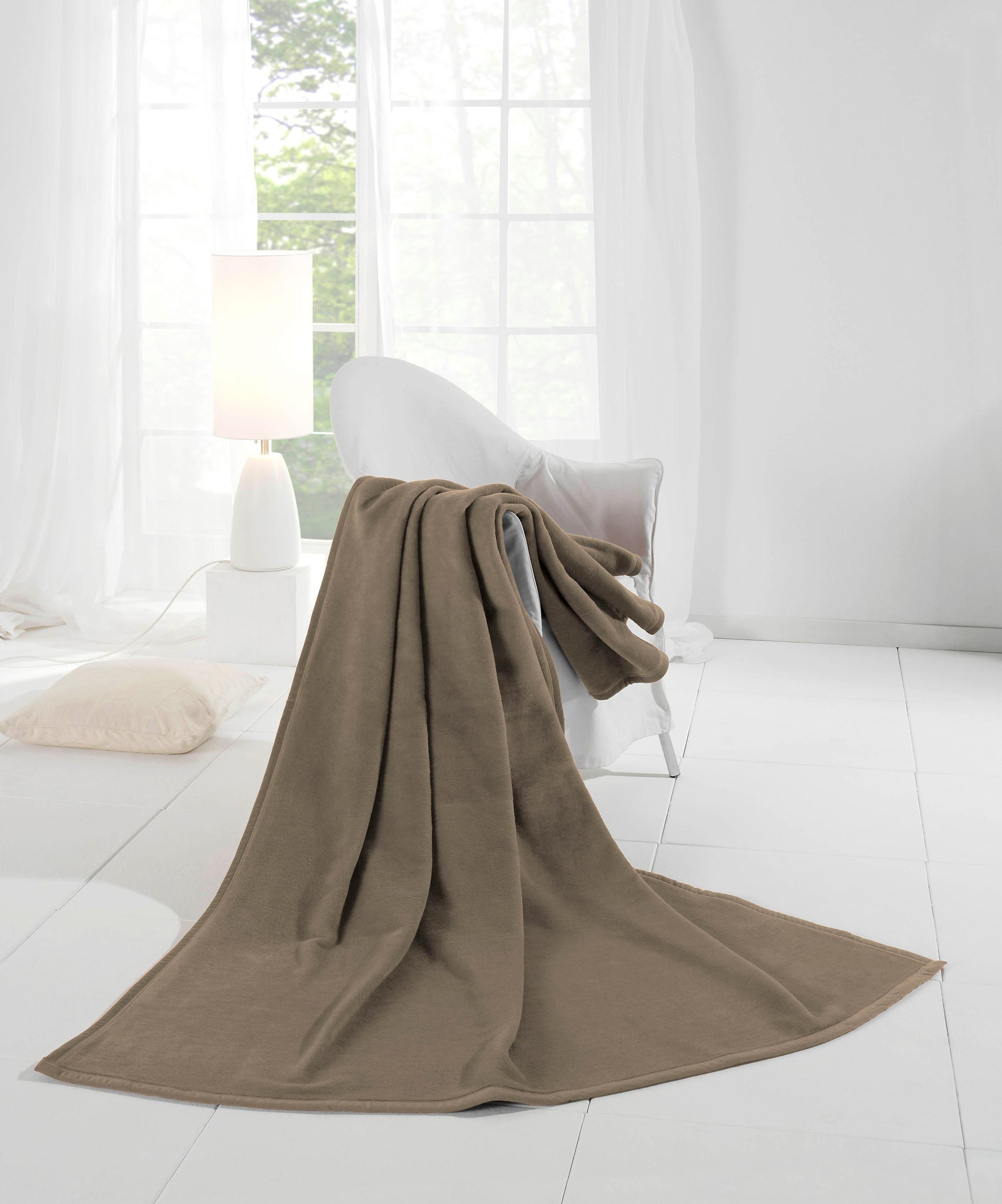 Biederlack Wohndecke »Cotton Home«, im Uni Design, Kuscheldecke
