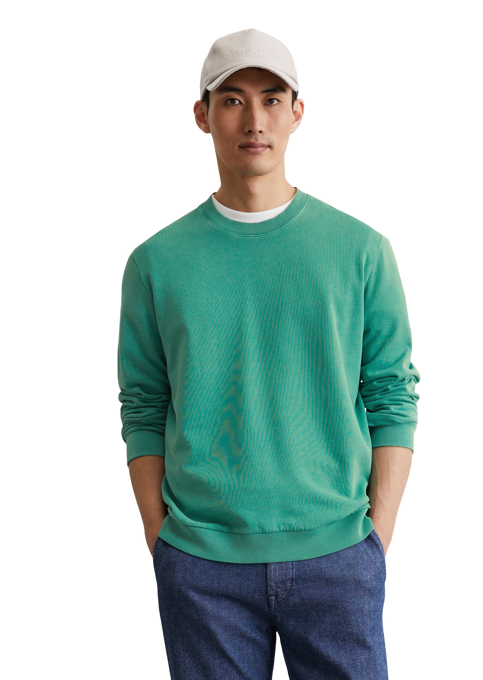 Marc OPolo Sweatshirt, Basic, mit Rippbündchen, regular, leichter Sommer-Sw günstig online kaufen