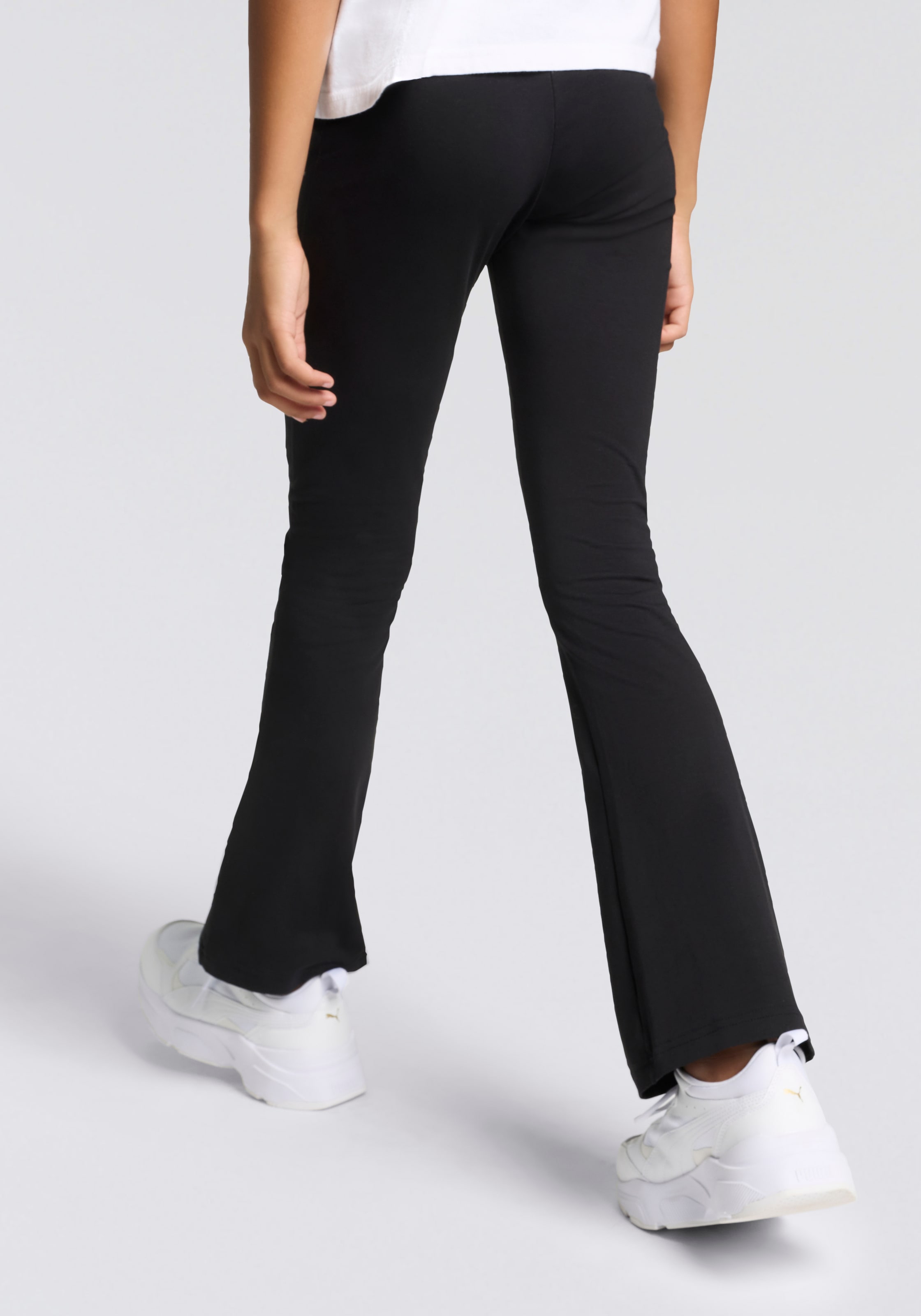 PUMA Leggings »CLASS HIGH-WAIST FLARED LEGGINGS G«  sportlicher Stil, für Teens, aus Baumwolle und Elasthan