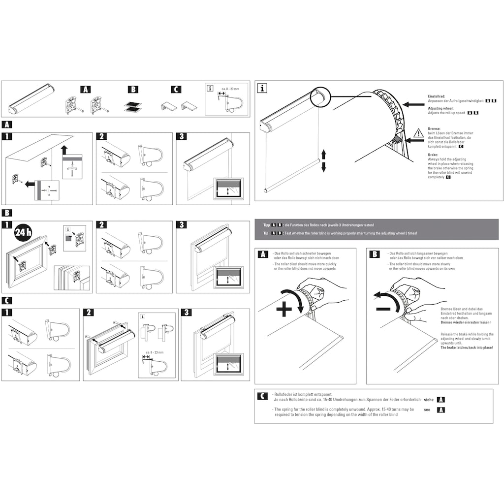 GARDINIA Seitenzugrollo »Comfort Move Rollo«, Lichtschutz, Sichtschutz, ohne Bohren, freihängend, regulierbare Aufrollgeschwindigkeit