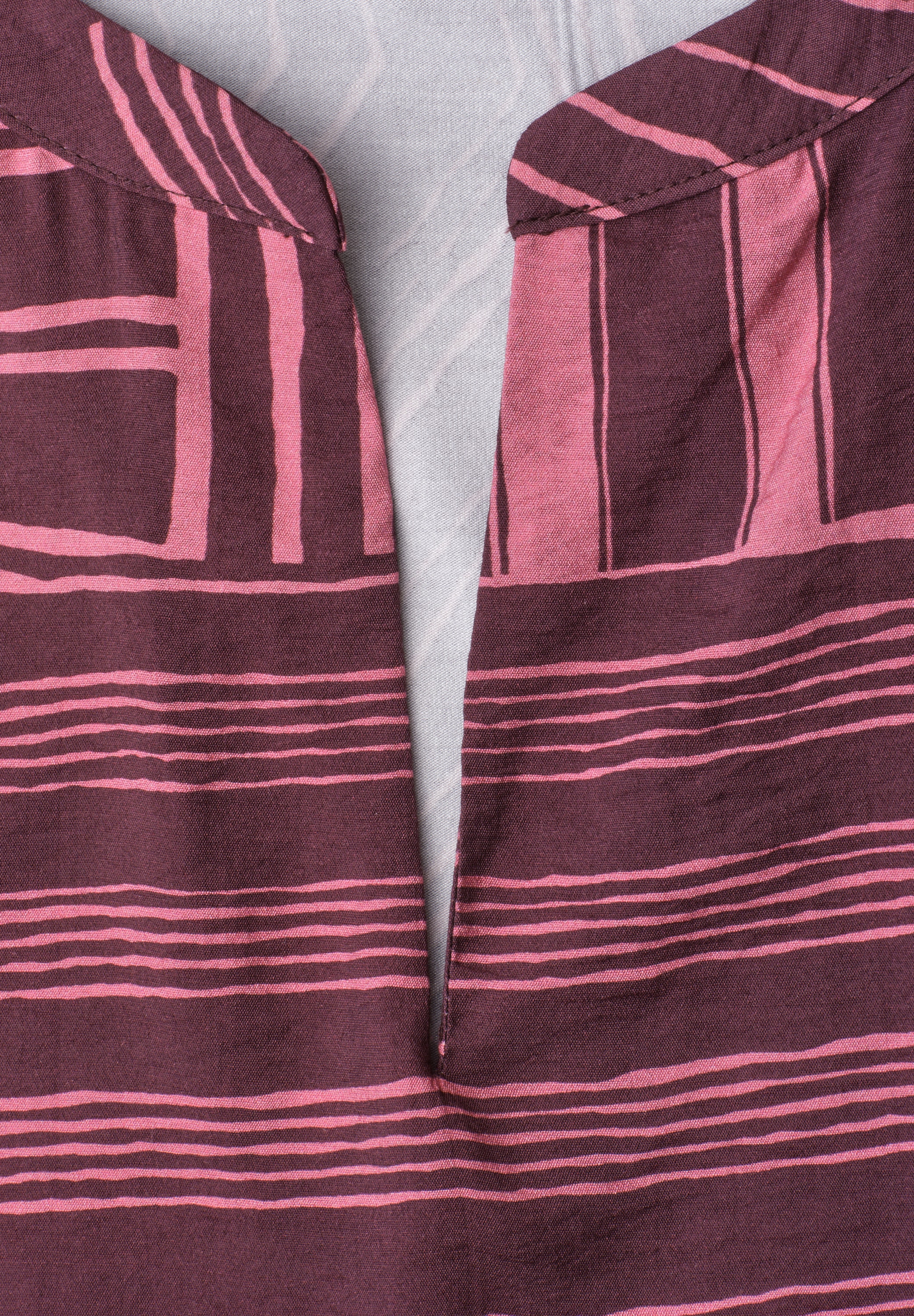 STREET ONE Print-Shirt mit Materialmix
