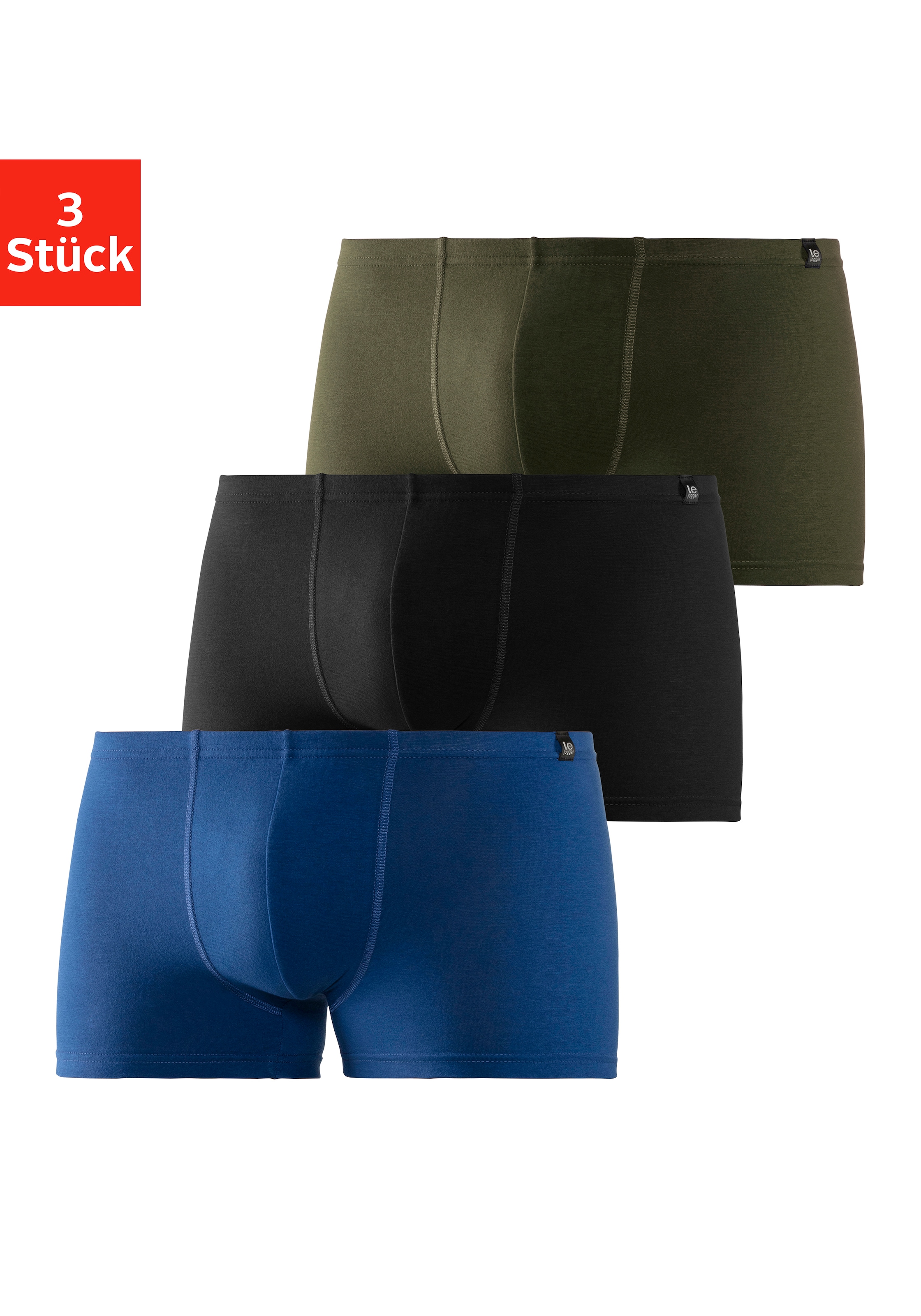 le jogger Boxer "Boxershorts für Herren", (Packung, 3 St.), schmaler Bund m günstig online kaufen