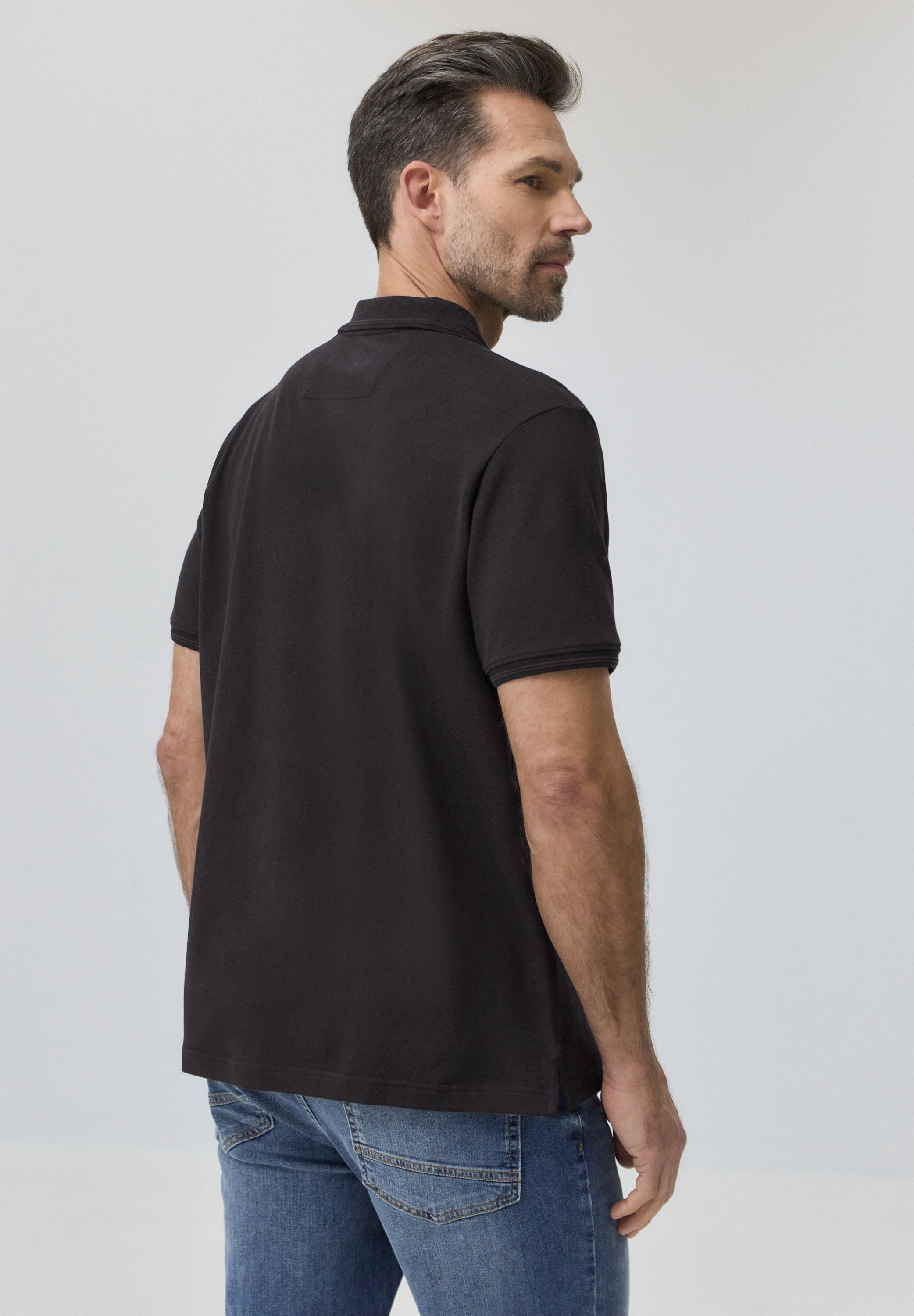 STREET ONE MEN Poloshirt aus Baumwolle mit Stretchante günstig online kaufen