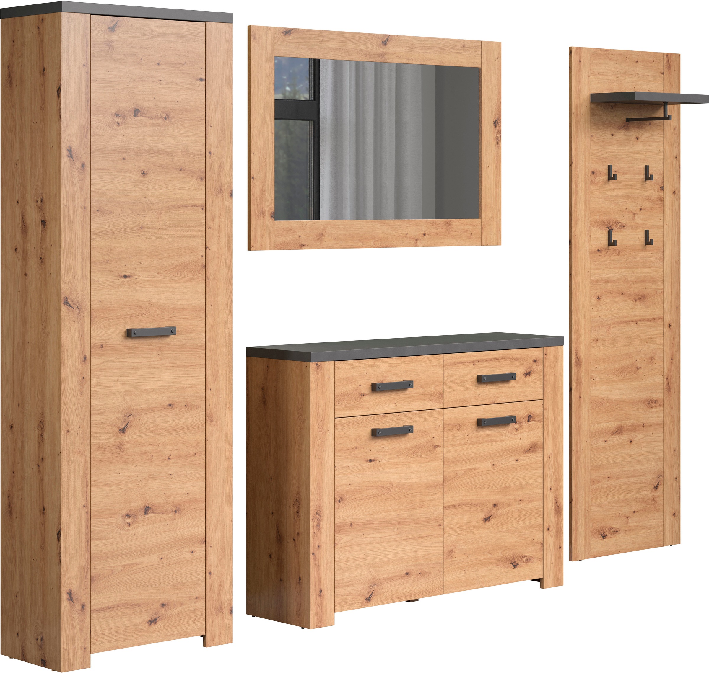 Thumbnail - Home affaire Garderoben-Set "Ambres" 4 Stk. tlg.