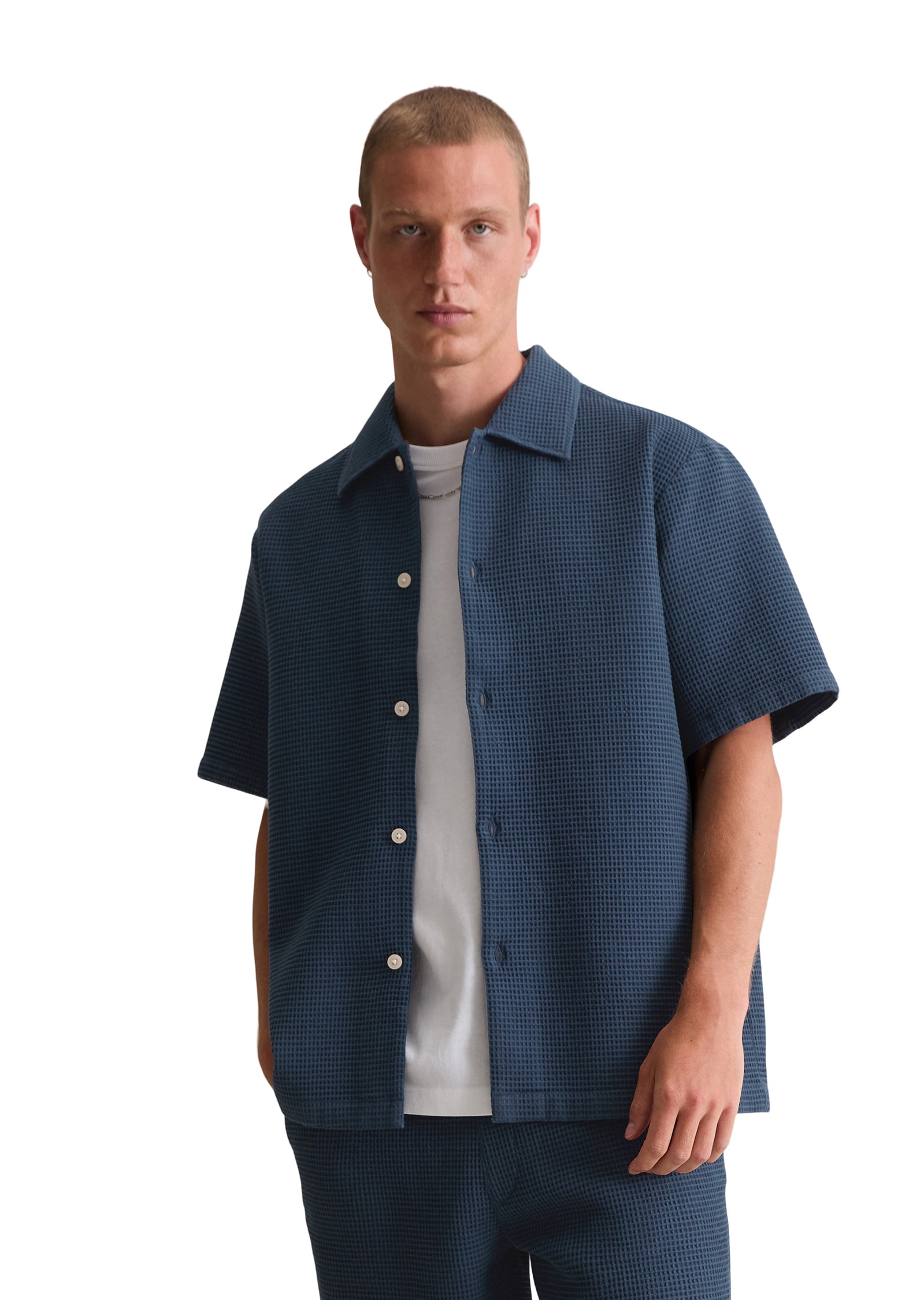 Marc OPolo DENIM Kurzarmhemd "mit markanter Waffel-Struktur" günstig online kaufen
