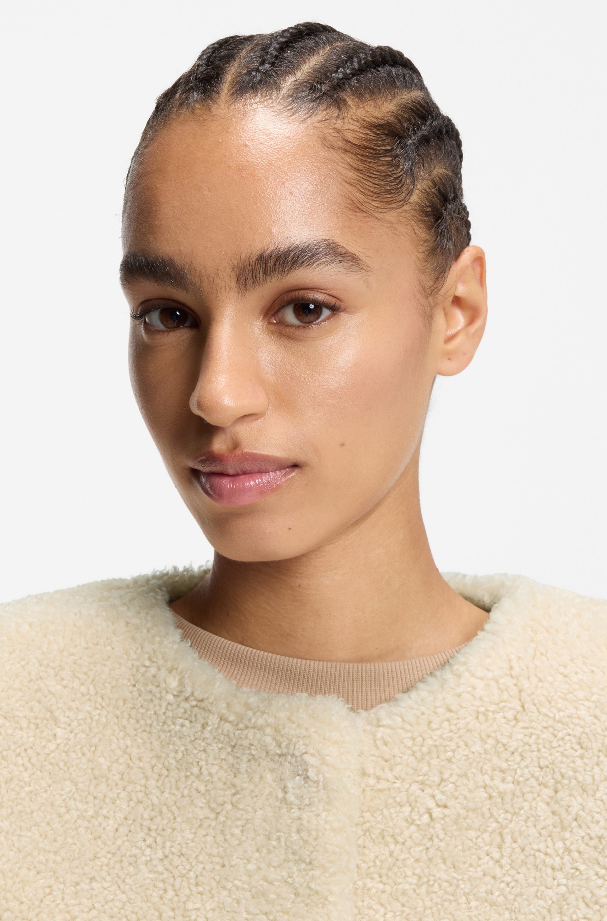 BOSS ORANGE Fellimitatweste "Cosila Premium Damenmode" im Teddy-Look, verde günstig online kaufen