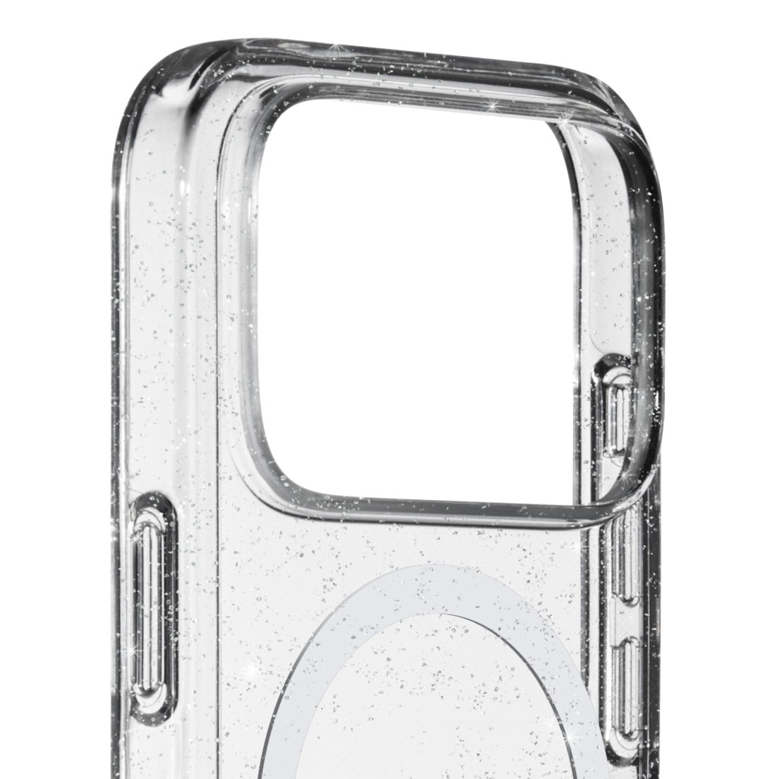 White Diamonds Smartphone-Hülle »Cover "Mag Glitter" für Apple iPhone 17 Pro, Transparent« Anti-Vergilbung, Kraztschutz, Stoßfeste Ecken