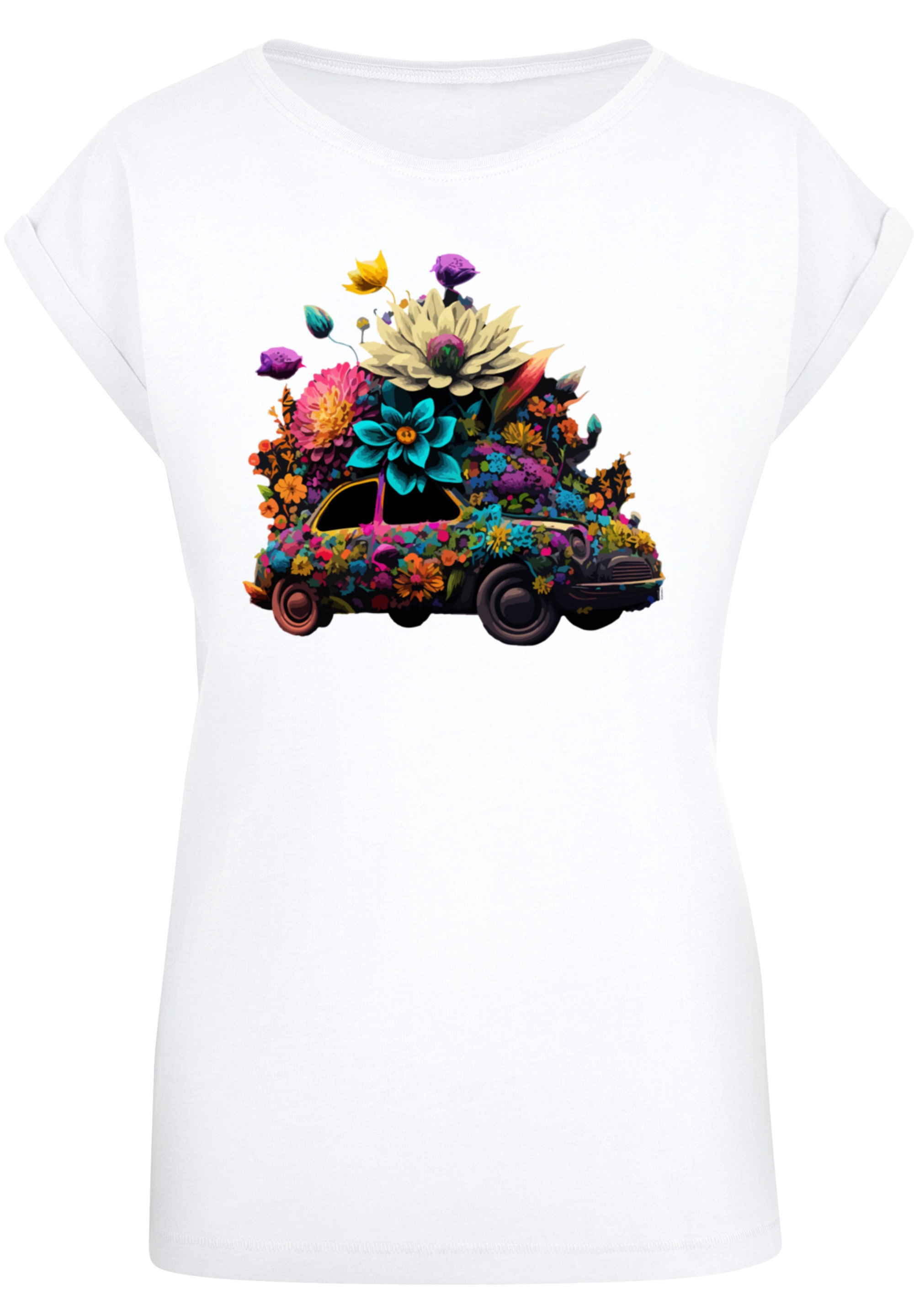 F4NT4STIC T-Shirt »Blumen Auto Tee«, Print
