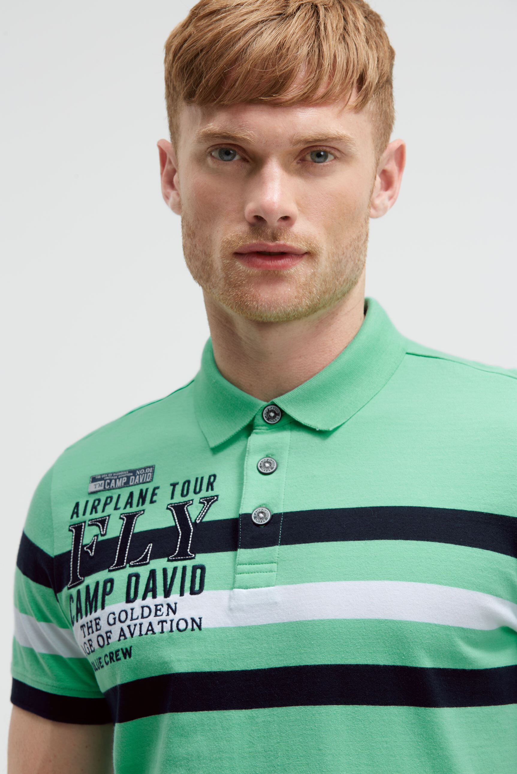 CAMP DAVID Poloshirt, mit Stickerei