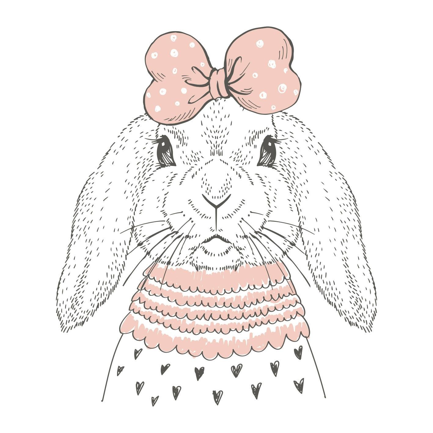 Thumbnail - queence Dekokissen "Hase", Kissenhülle ohne Füllung, 1 Stück