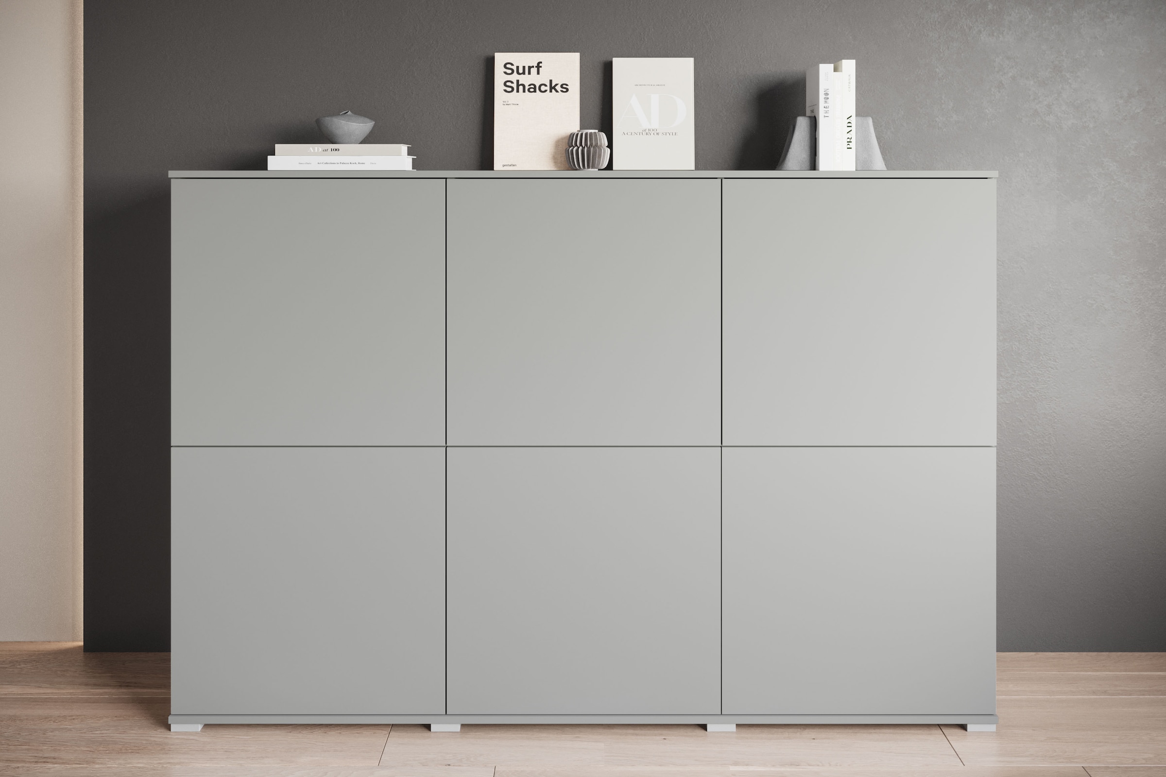 INOSIGN Highboard "Kenia, moderne grifflose Hochkommode mit 6 Türen, Breite günstig online kaufen