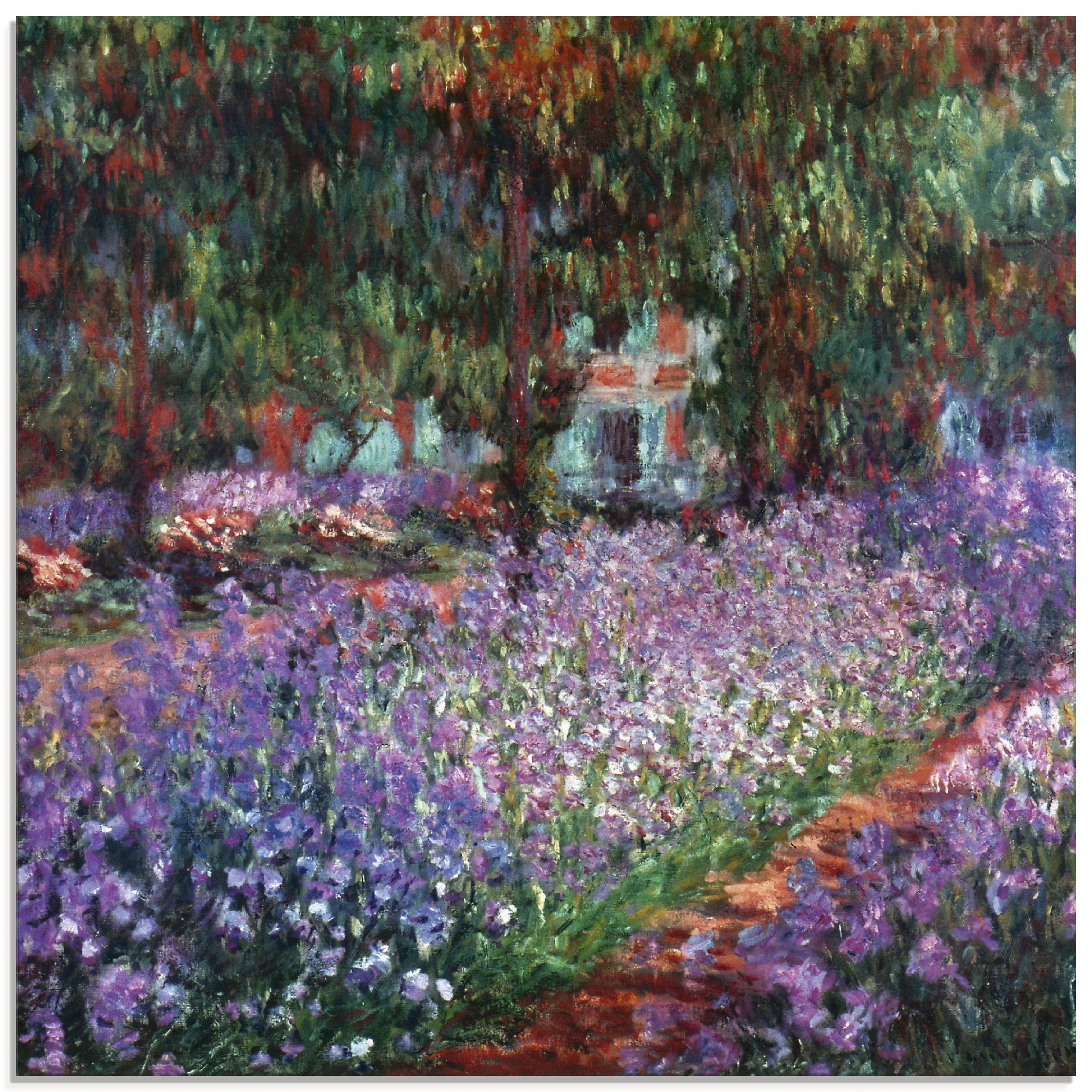 Artland Glasbild "Der Garten des Künstlers bei Giverny" Garten 1 Stk. tlg. in verschiedenen Größen