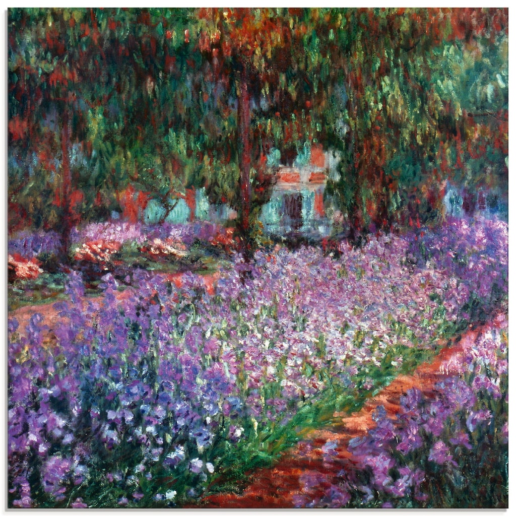 Artland Glasbild »Der Garten des Künstlers bei Giverny«, Garten, (1 St.)