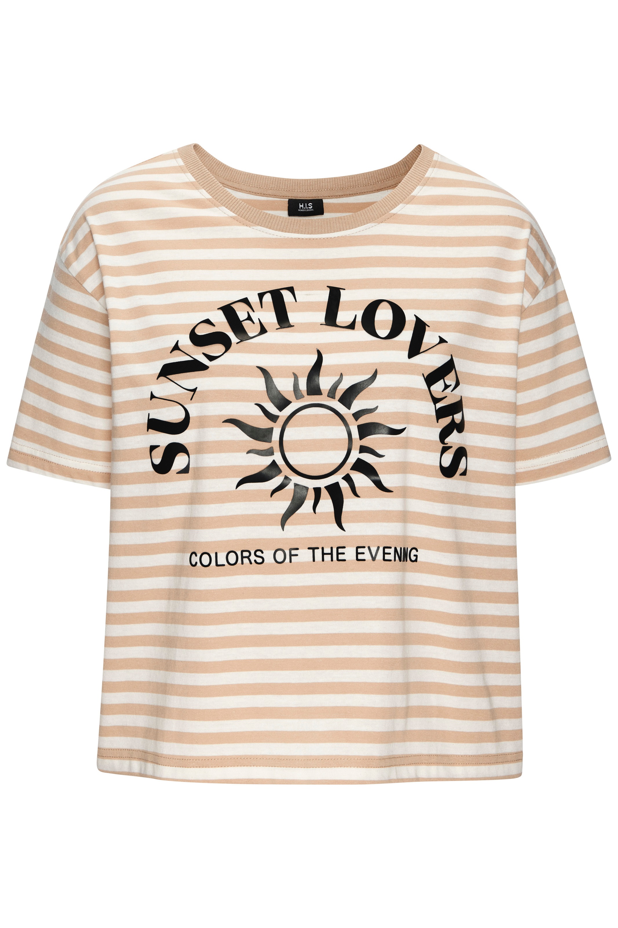 H.I.S T-Shirt, gestreift mit Print
