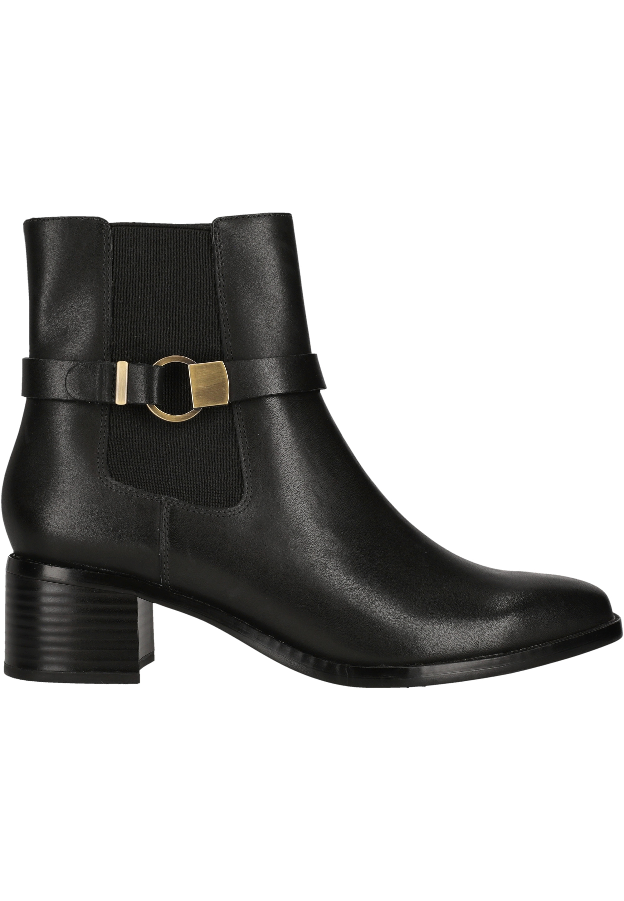 Clarks Stiefelette »Wreen Buckle«  mit Karree-Spitze und Blockabsatz 5 cm