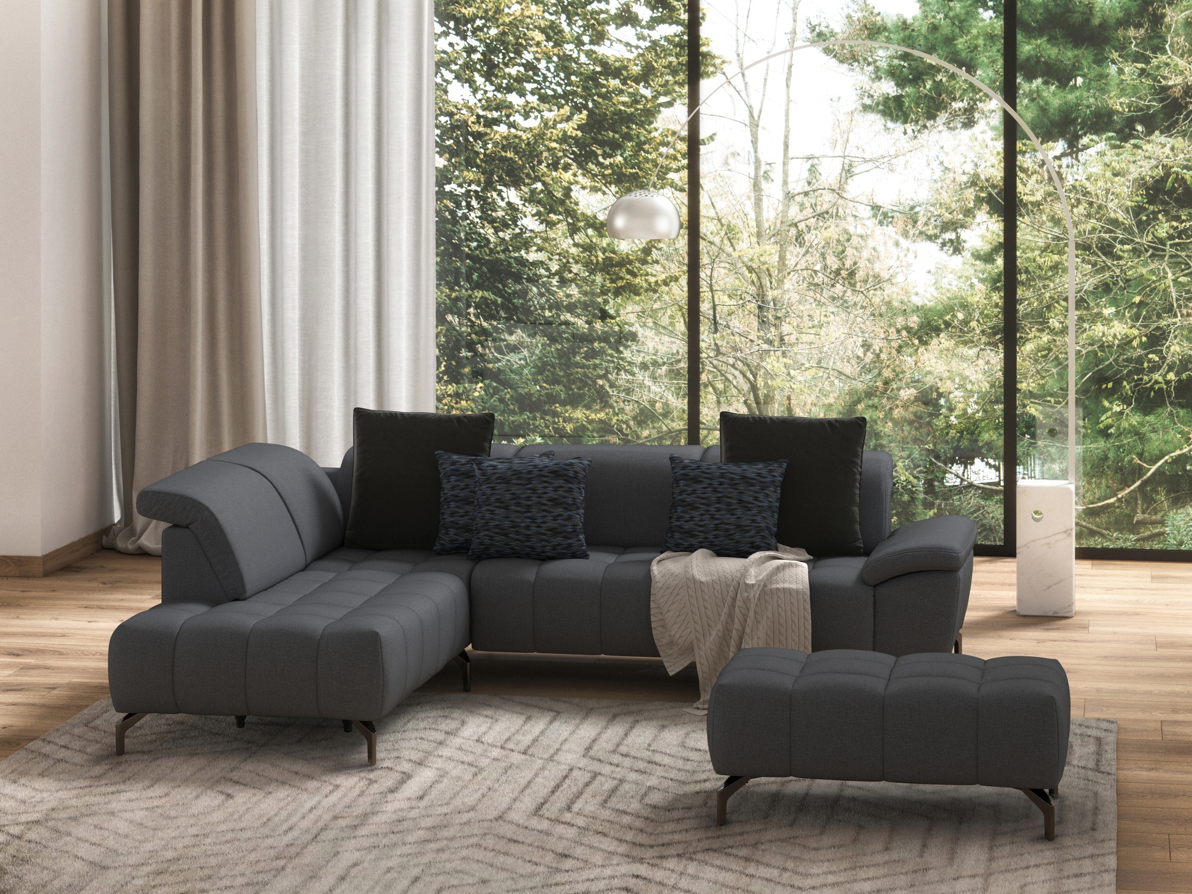 sit&more Ecksofa "Cool L-Form", wahlweise mit Kopfteilverstellung und Vorzi günstig online kaufen