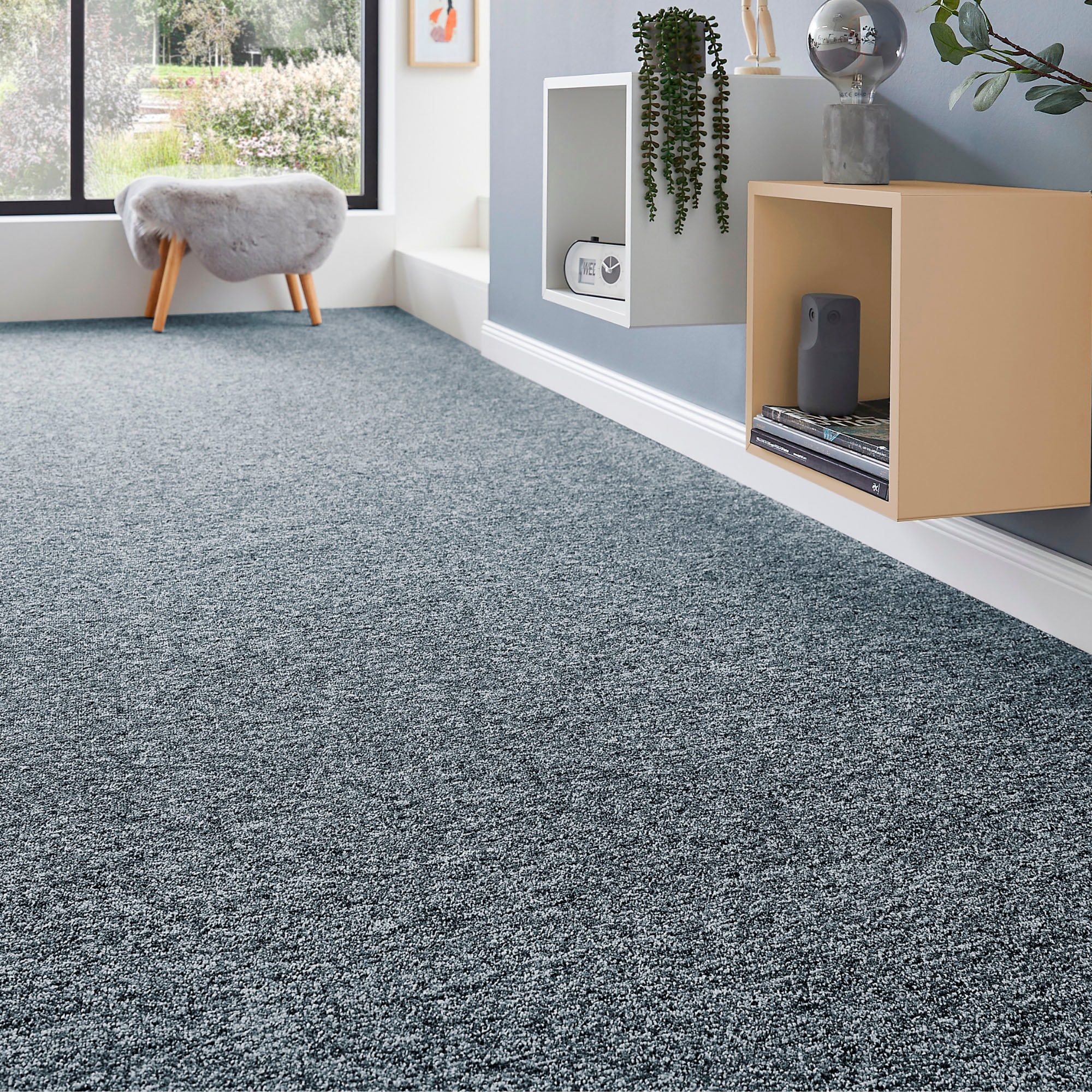 Andiamo Teppichboden »Matz, Schlinge, Made in Belgium«, rechteckig, 6 mm Höhe, meliert, Breite 400 cm oder 500 cm, strapazierfähig & pflegeleicht