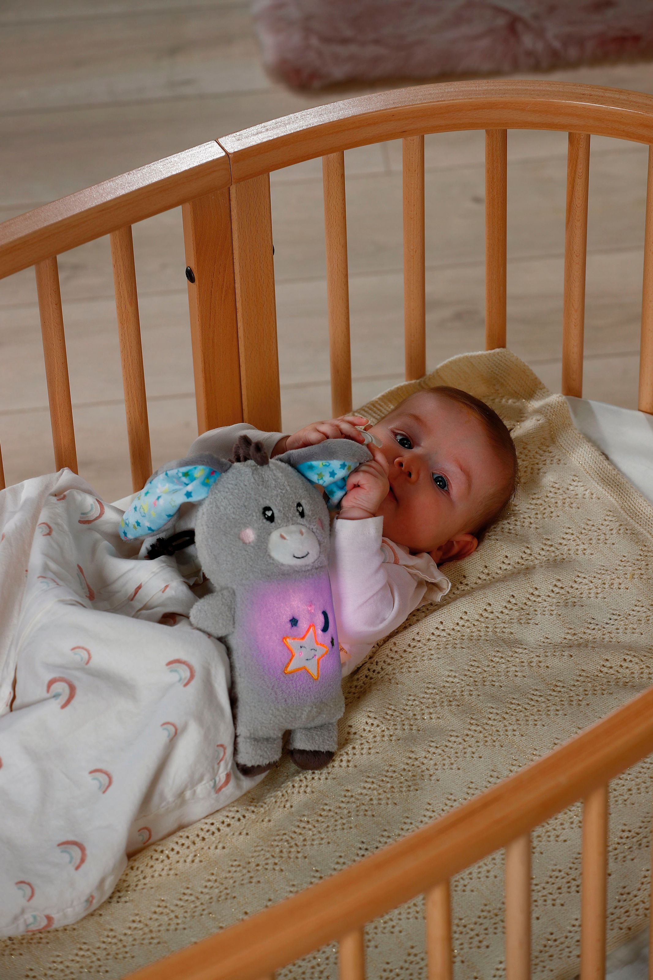 Nici Kuscheltier »My First NICI, Esel Littledoo 25 cm«, Baby Einschlafhilfe; mit Licht und Sound