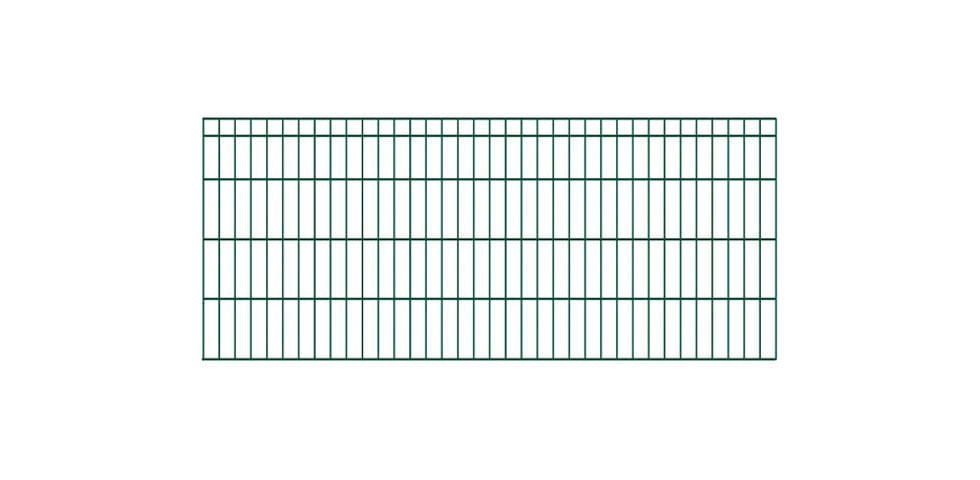 KRAUS Doppelstabmattenzaun »Dino-Pro DS-Z42«, grün, 80 cm hoch, 5 Elemente für 10 m, 6 Pfosten