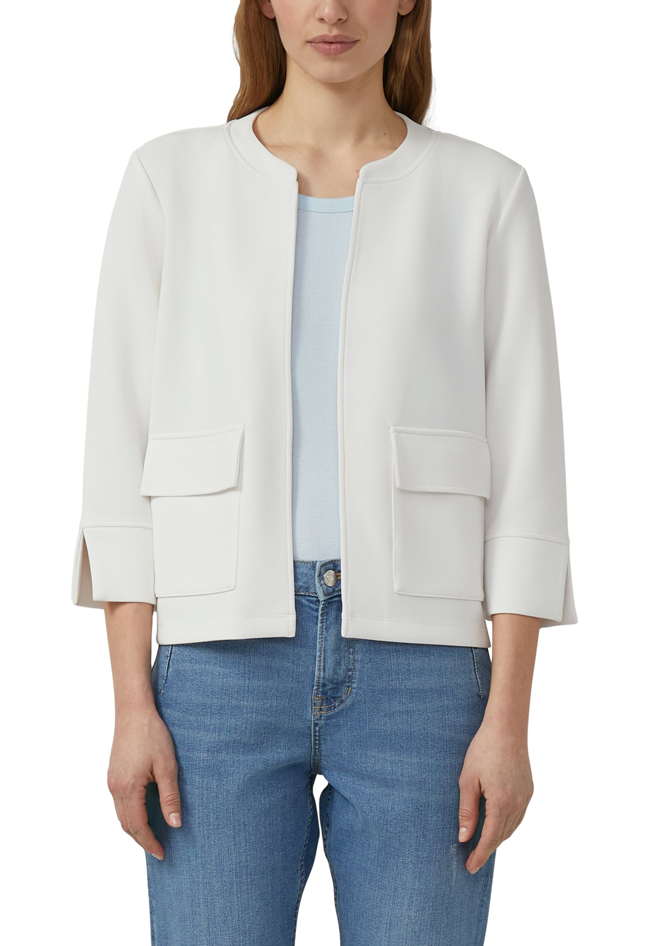 s.Oliver Sweatjacke Kurze Sweatjacke ohne Verschluss günstig online kaufen