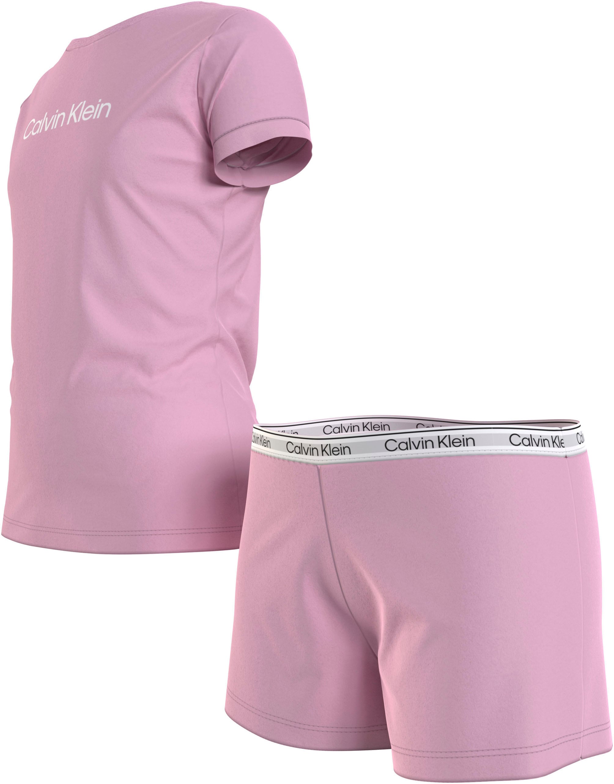 Calvin Klein Underwear Pyjama »KNIT PJ SET (SS+SHORT)«, (Set, 2 tlg.), Kinder bis 16 Jahren