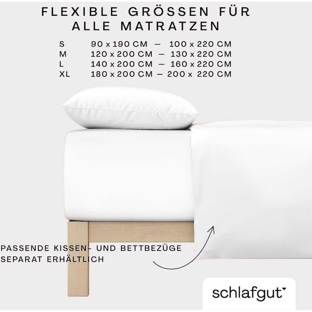 Schlafgut Spannbettlaken »PURE BOXSPRING in Gr. 90x200, 140x200 oder 180x200, für Boxspringbett«