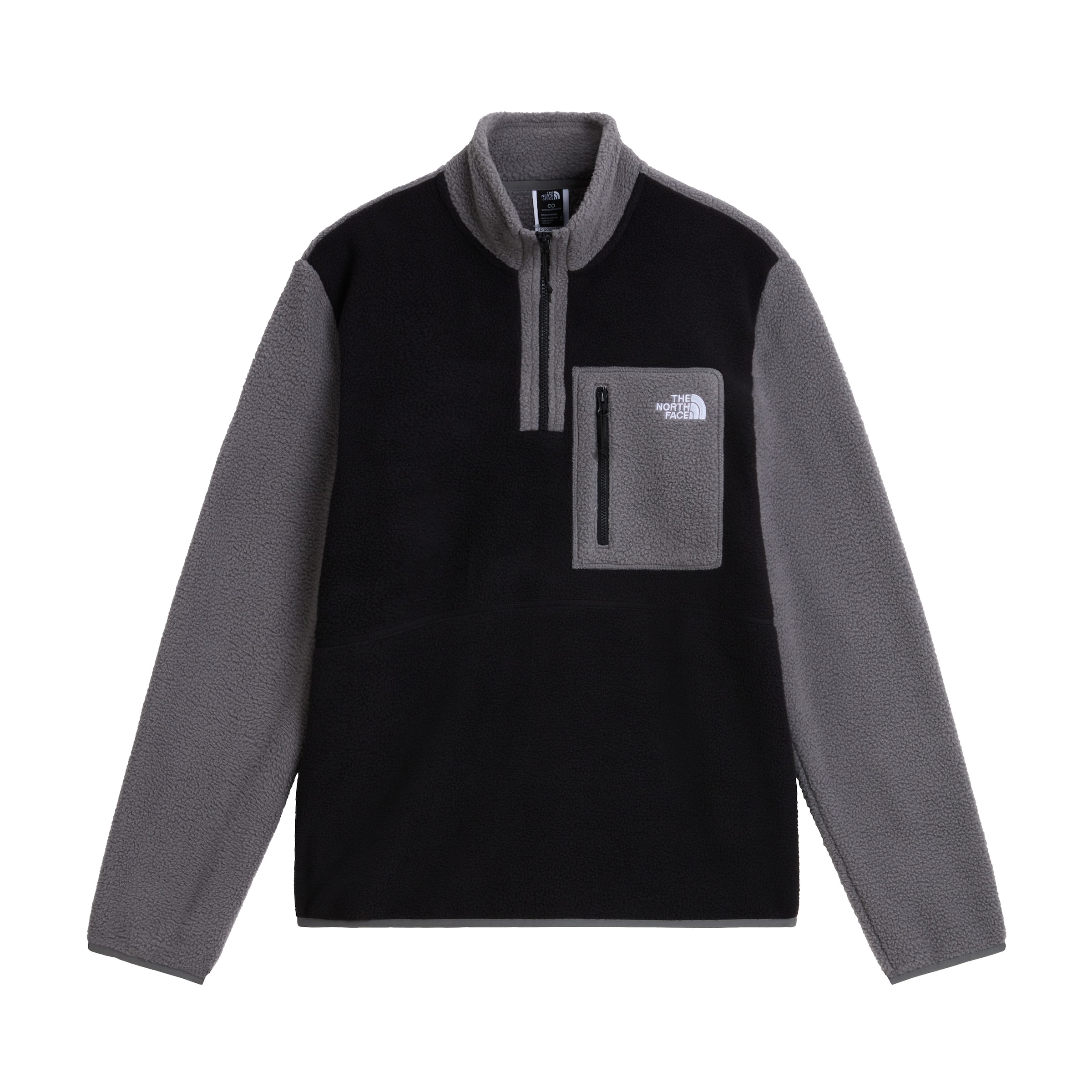 The North Face Strickfleece-Pullover »M YUMIORI 1/4 ZIP« aus Strickfleece, mit Stehkragen, mit Brusttasche, pflegeleicht
