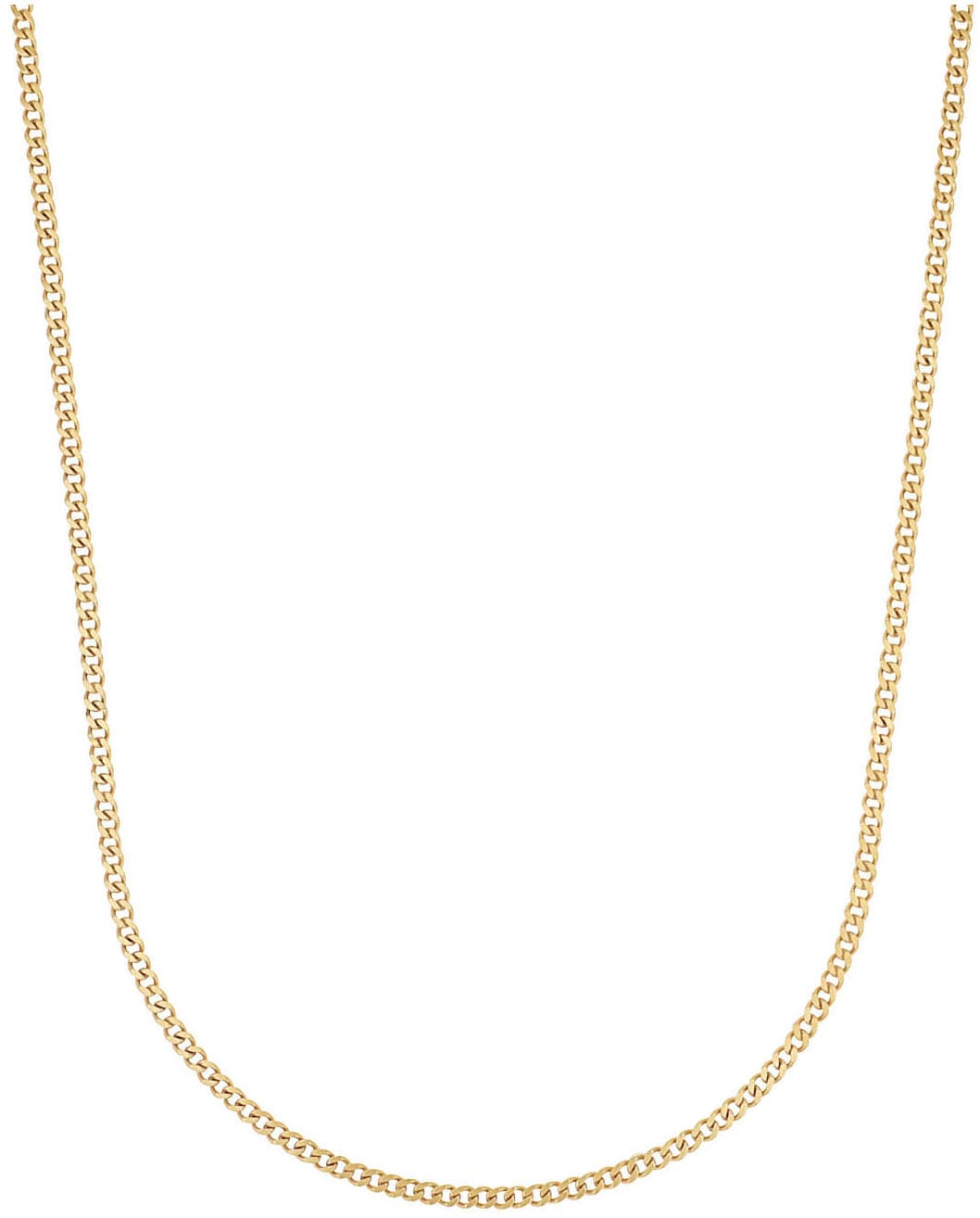 AMOR Damen Collierkettchen "Panzerkettengliederung", 50, Edelstahl, B: 1,8mm, gold, Edelstahl, B:1,8mm, Halsketten