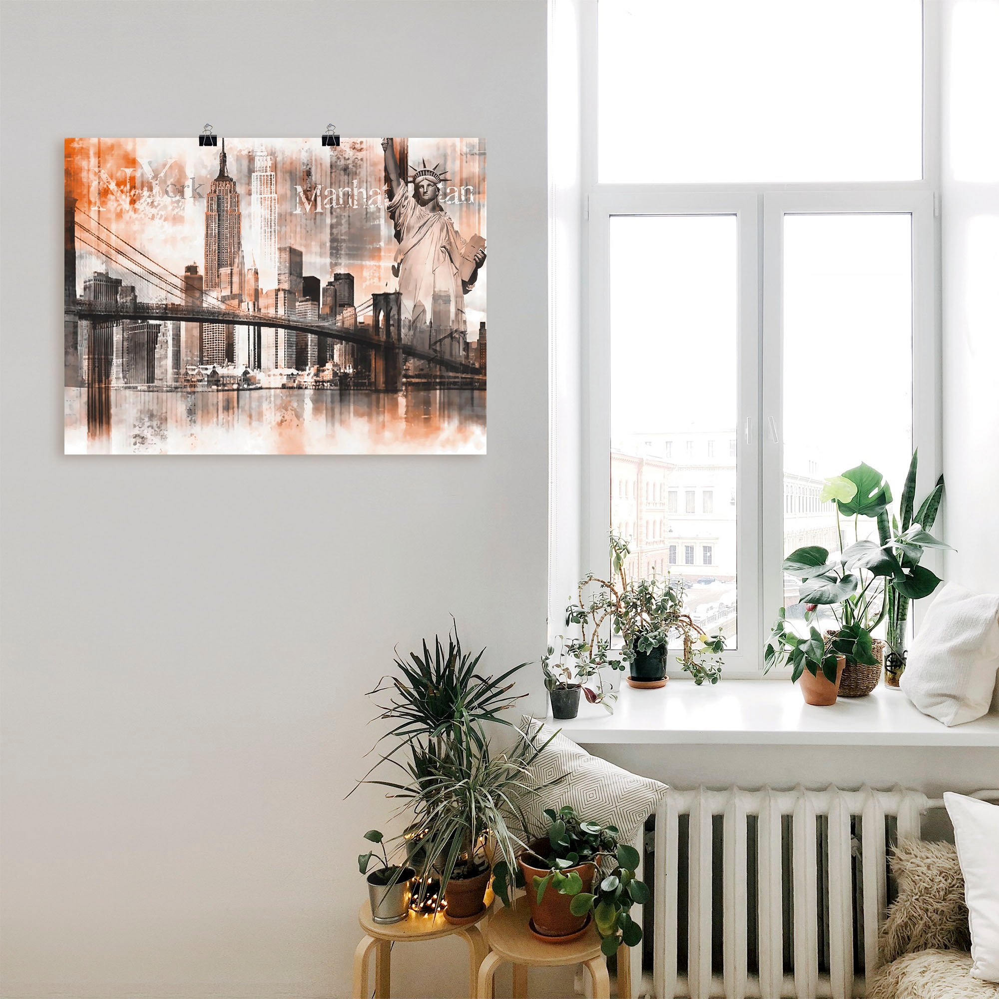 Artland Wandbild "New York Skyline Collage V", Amerika, (1 St.), als Leinwa günstig online kaufen