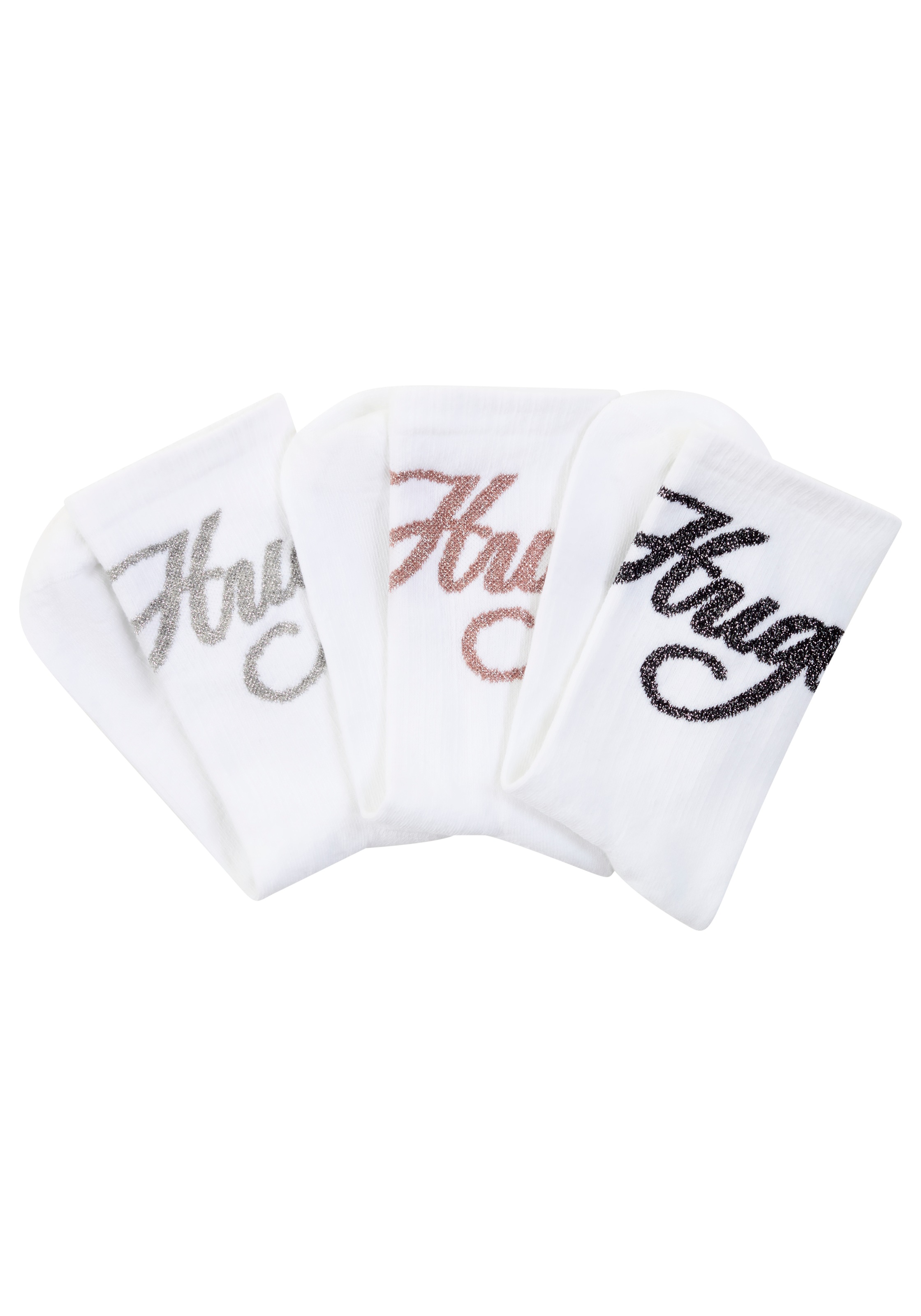 HUGO Underwear Socken, (3 Paar), mit schimmerden Logo günstig online kaufen