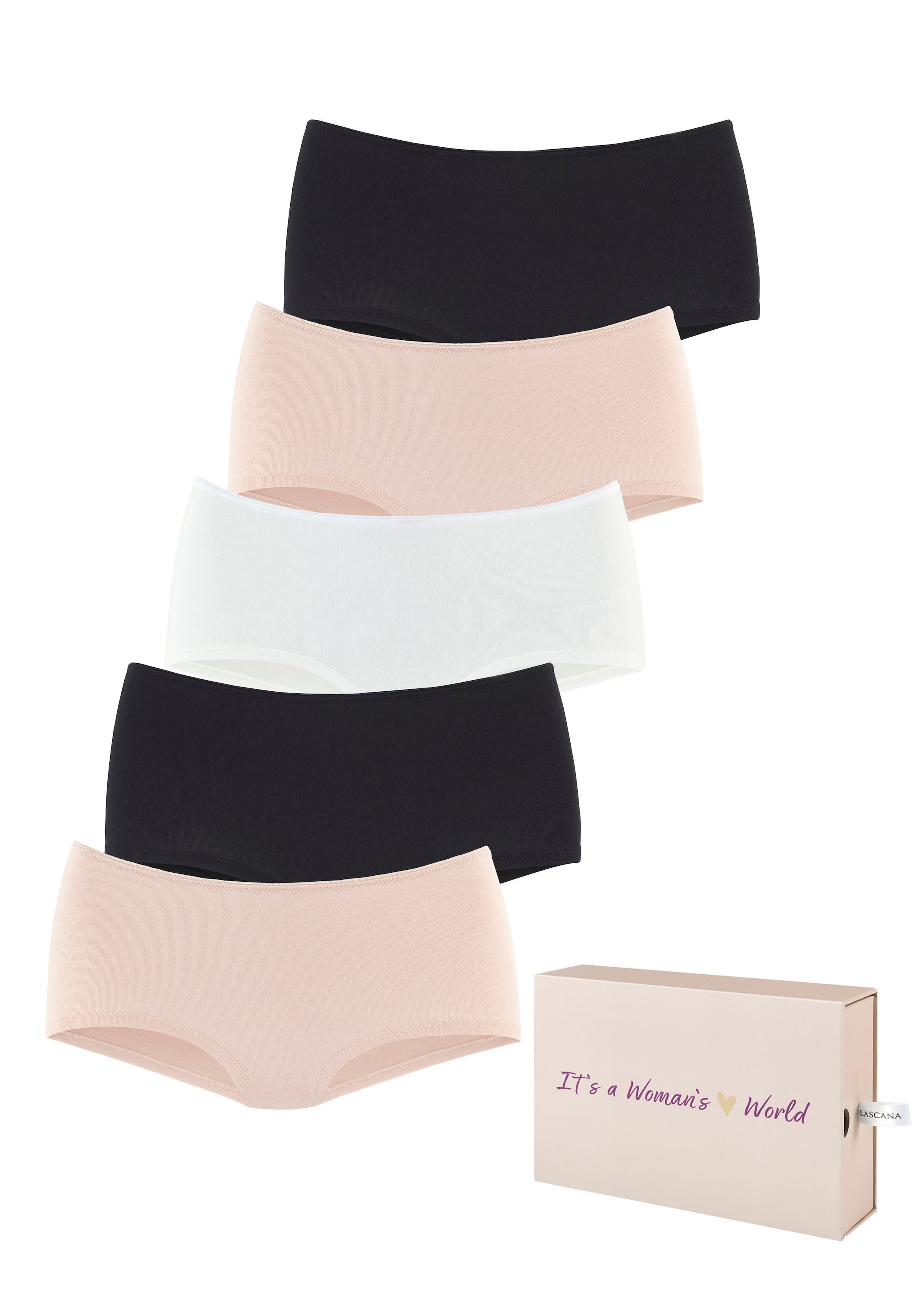 LASCANA Damen Panty, Gr. 48, beige, Single Jersey, Obermaterial: 95% Baumwolle, 5% Elasthan, unifarben, Unterhosen, aus Baumwolle, mit schöner