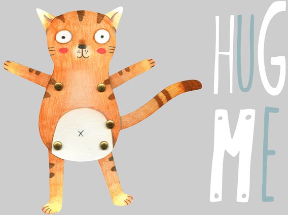 Wall-Art Wandtattoo »Teddy Tiger Katze Hug me«, (1 St.) kaufen | BAUR