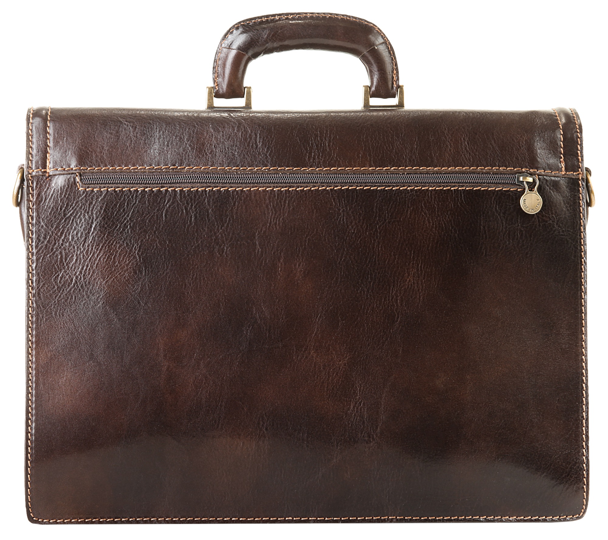 Bagan Aktentasche, echt Leder, Made in Italy