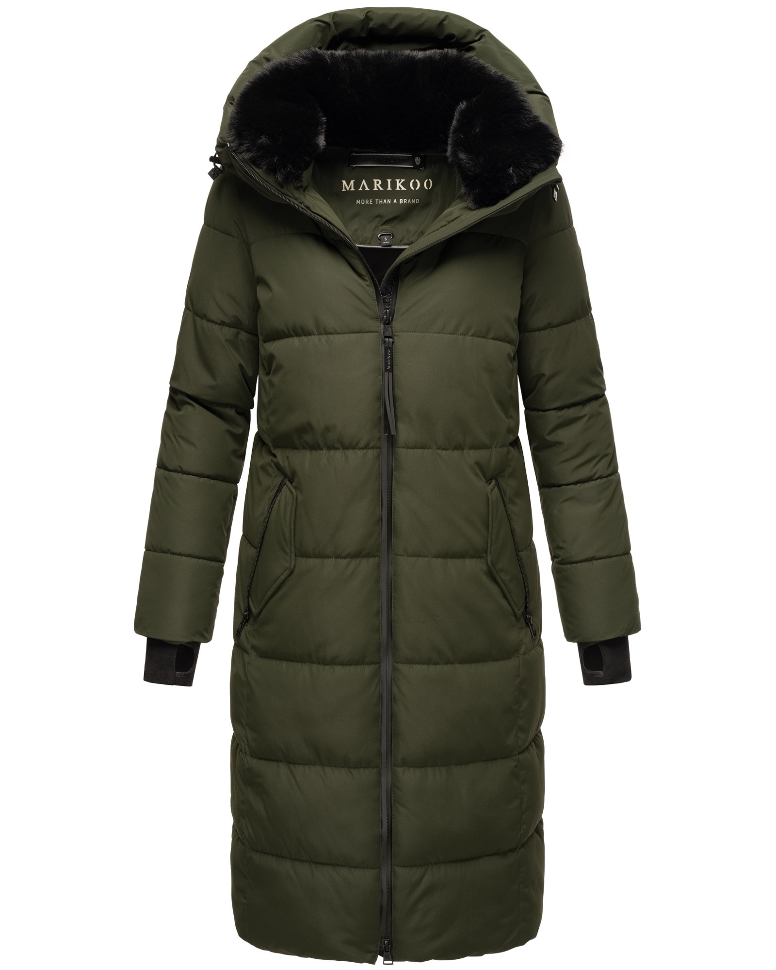 Marikoo Steppjacke »Zuraraa XVI«, langer Winter Mantel gesteppt