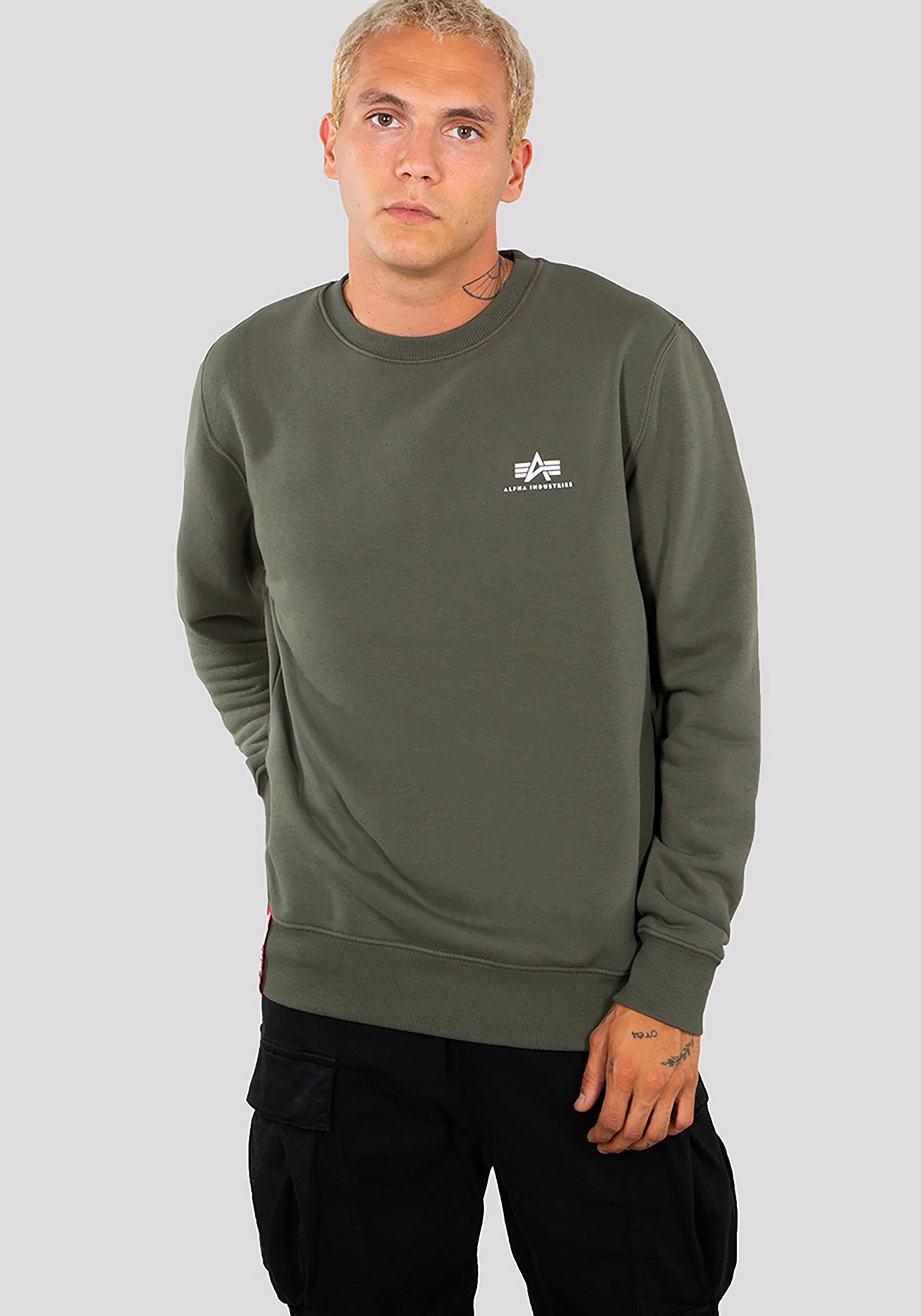 Alpha Industries Sweatshirt "Basic Sweater small Logo", Baumwollmischung, r günstig online kaufen
