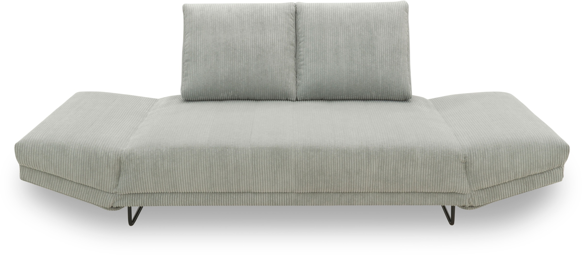 INOSIGN Schlafsofa »Jadelyn mit klappbaren Armlehnen,«, Federkern, Cord-Bezug, incl. 2 Armlehnkissen, Liegefläche 97x250 cm