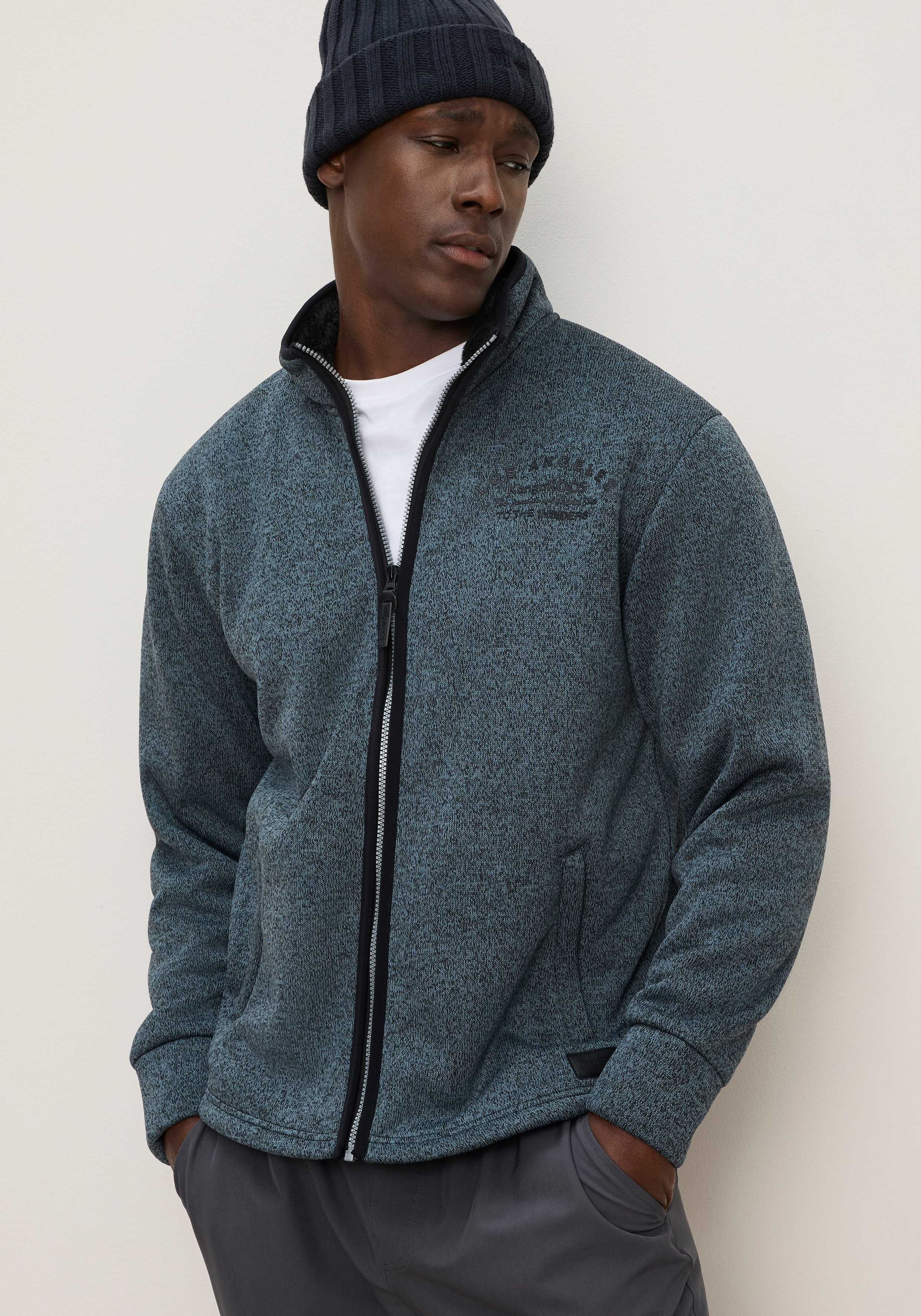 KangaROOS Strickfleecejacke innen mit Teddy Fell ideal für den Übergang