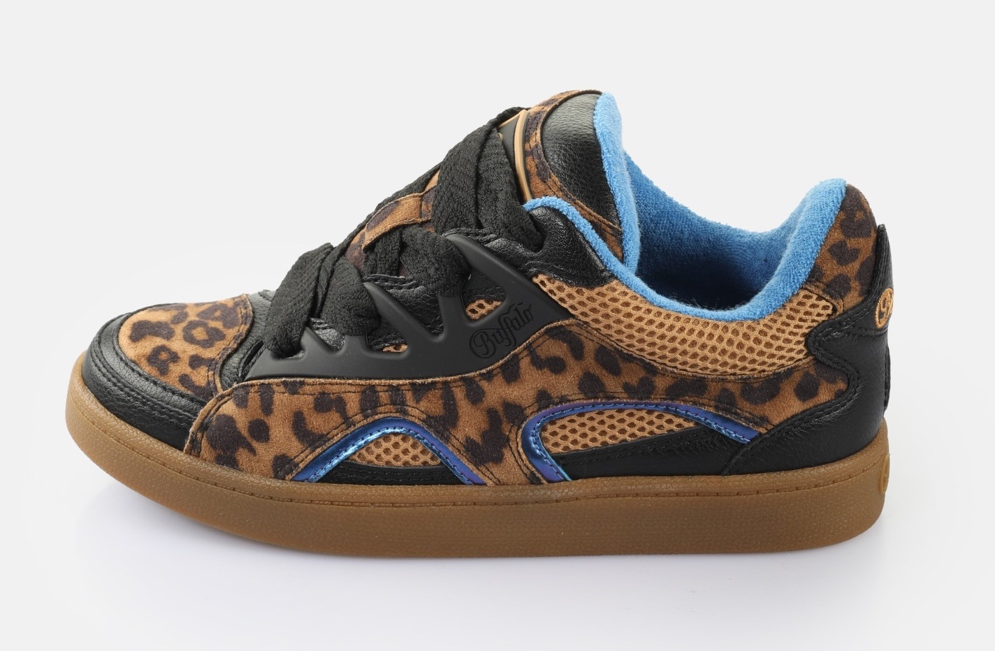 Sneaker BUFFALO "LIBERTY SKATE", Damen, Gr. 37, braun (braun, leo), Lederimitat, Schuhe Sneaker, Retro-Sneaker, Freizeitschuh, Schnürschuh in trendiger Leo-Optik 3
